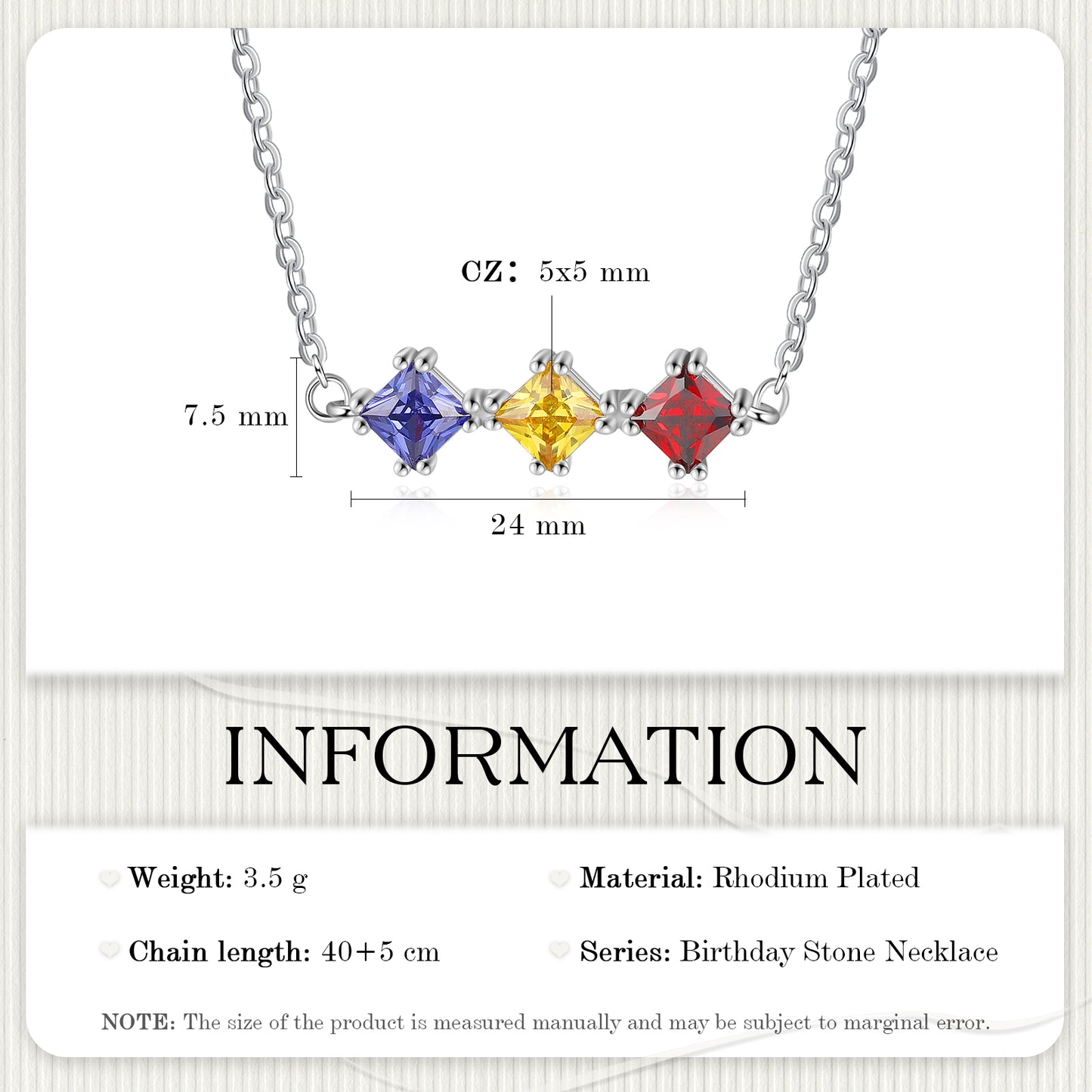 Custom Birthstone Necklace - iYdr