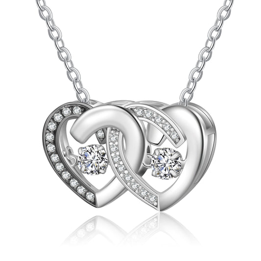 Custom Double Heart Necklace - iYdr