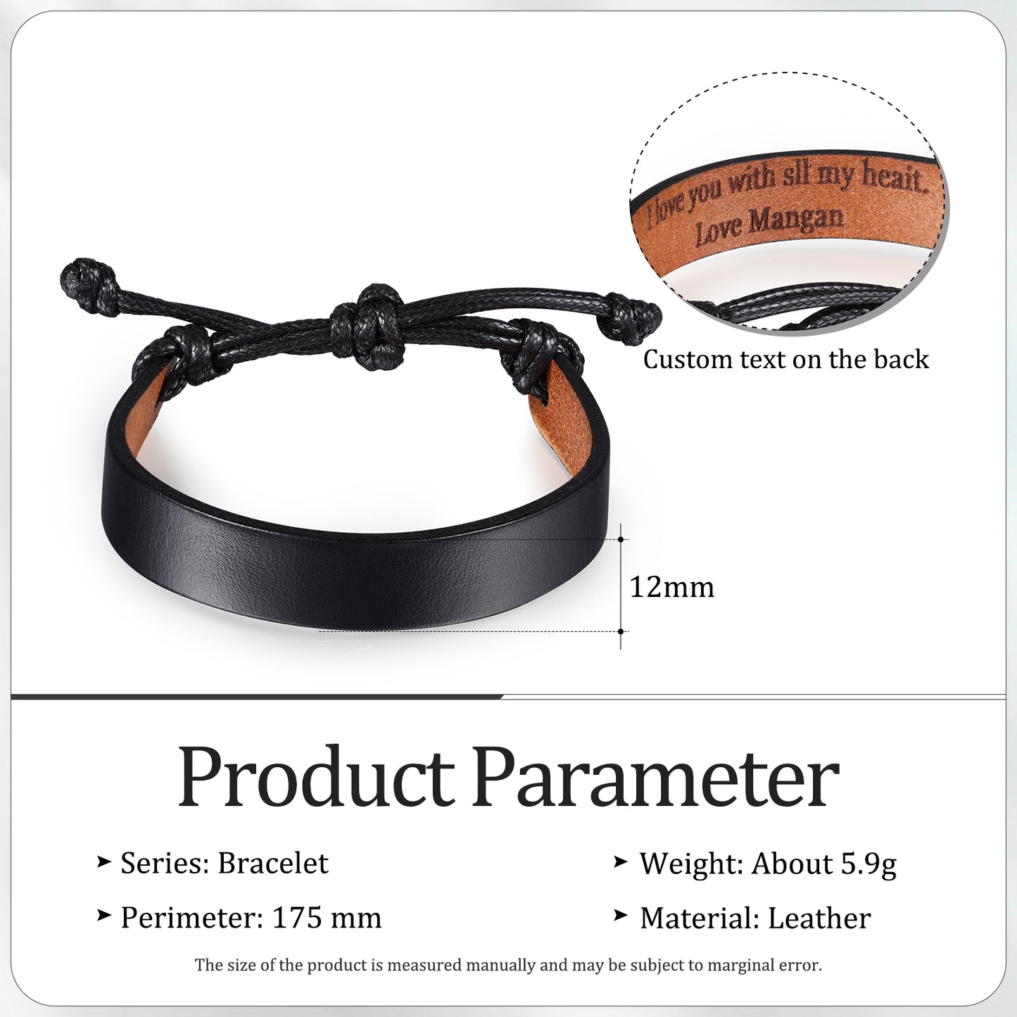 Custom Leather Bracelet
