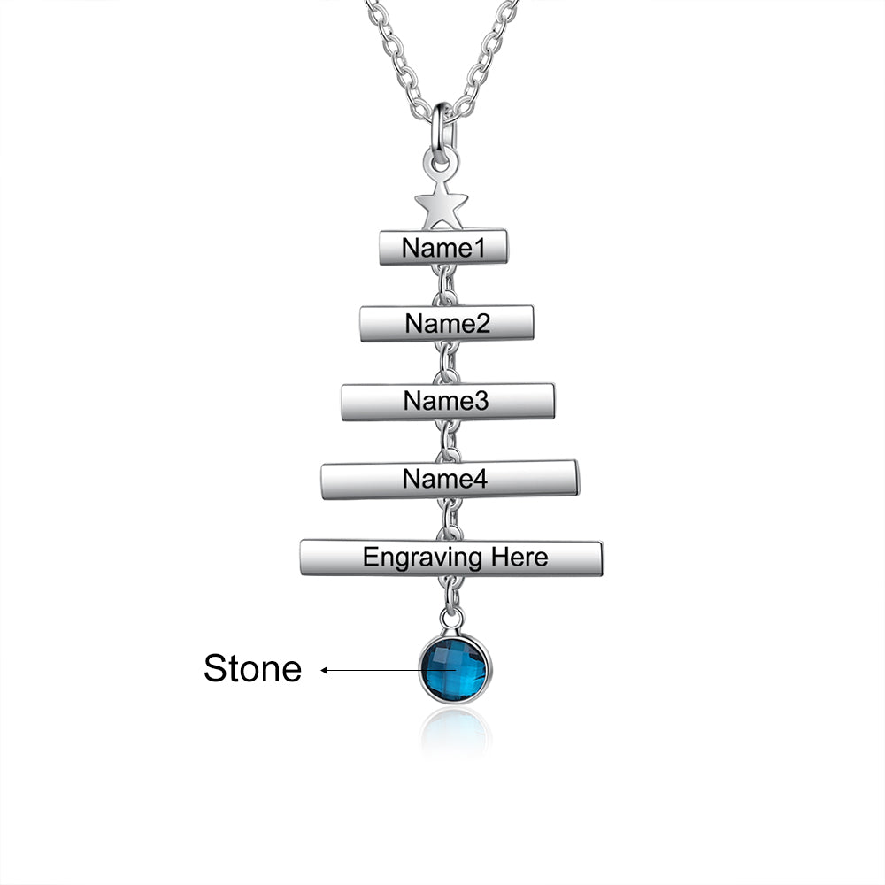 Custom Name Christmas Tree Necklace - iYdr