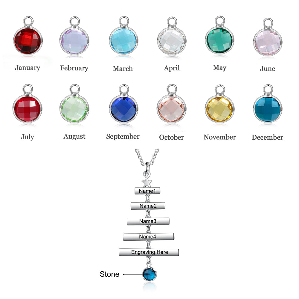 Custom Name Christmas Tree Necklace - iYdr