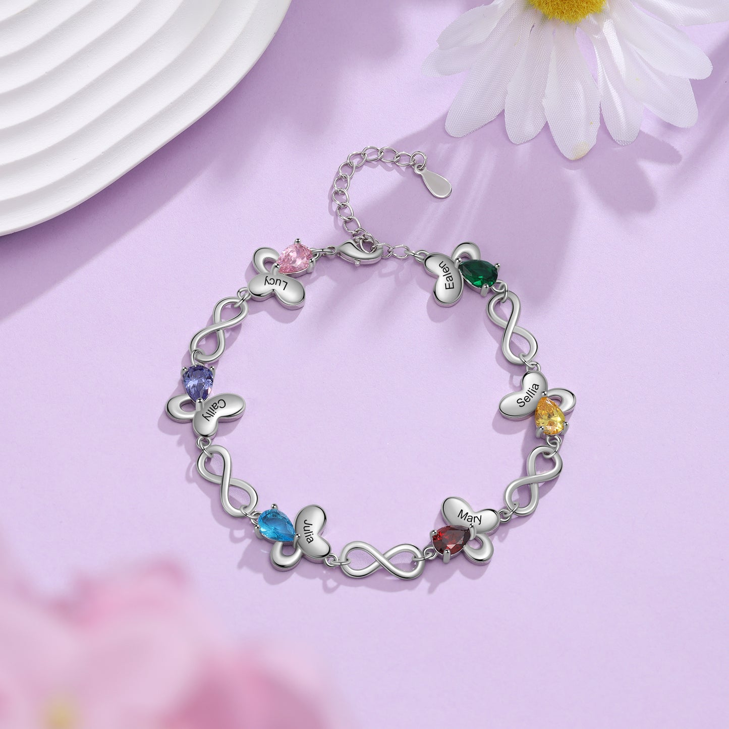 Butterfly Infinity CZ Bracelets