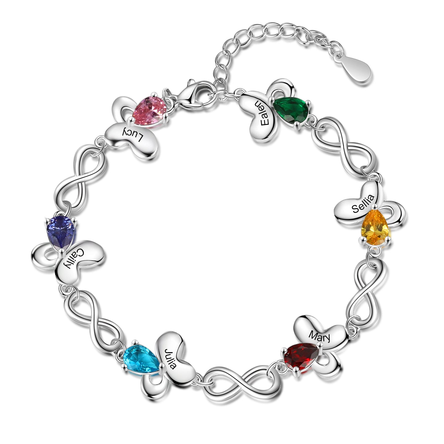 Butterfly Infinity CZ Bracelets