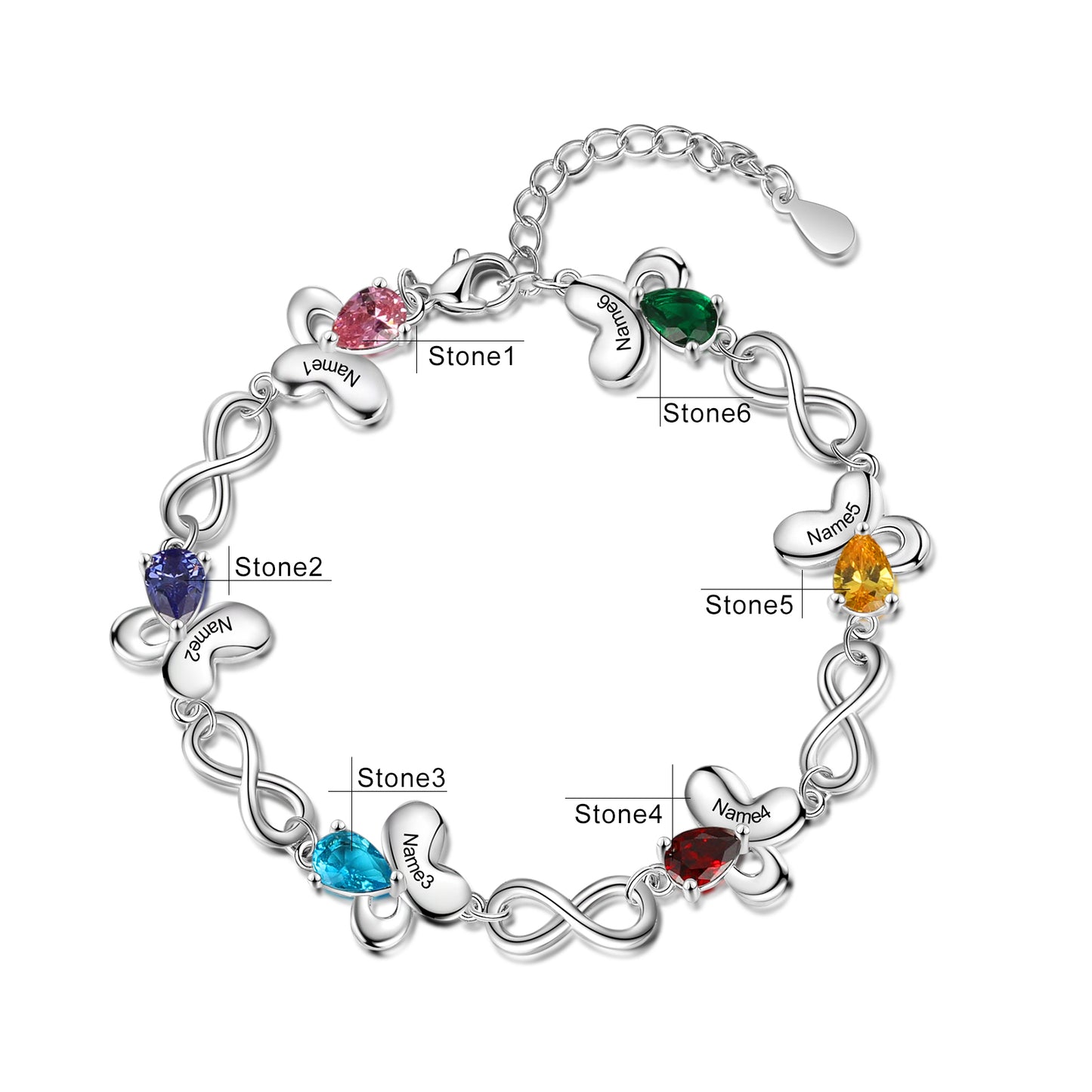 Butterfly Infinity CZ Bracelets