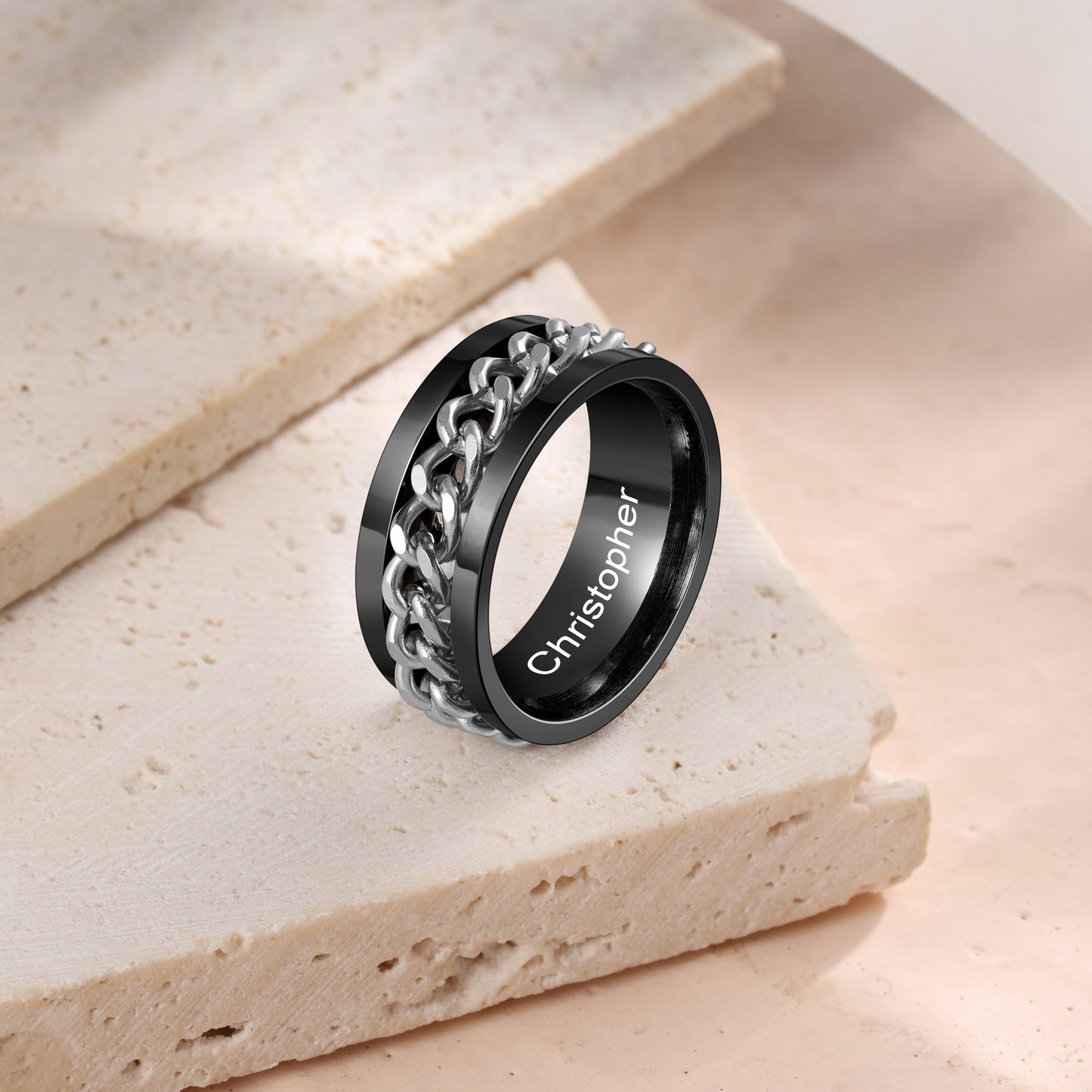 Custom Stainless Steel Rotatable Ring - iYdr