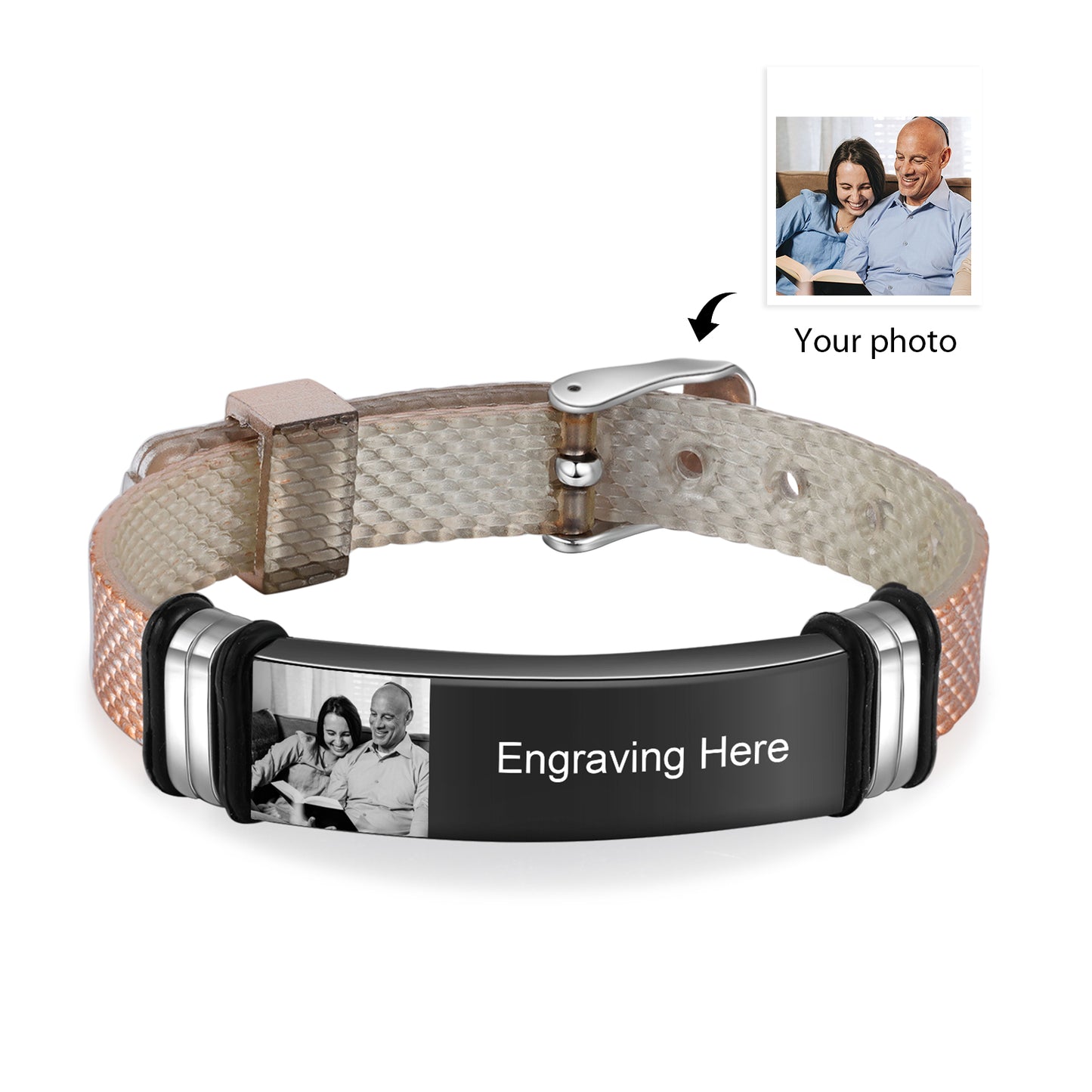 Custom Photo Bnagle Bracelet