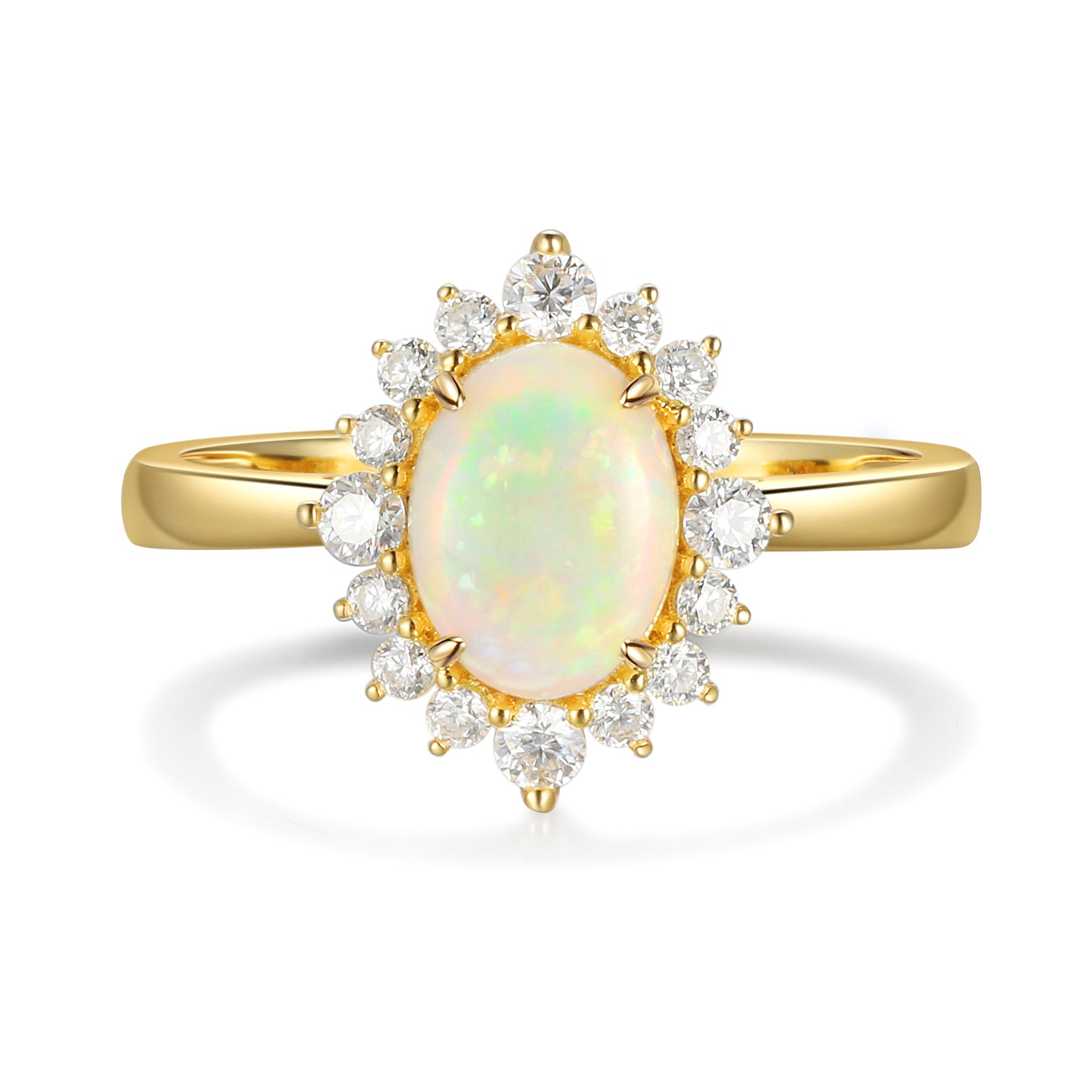 K Gold Natural Opal Ring - iYdr