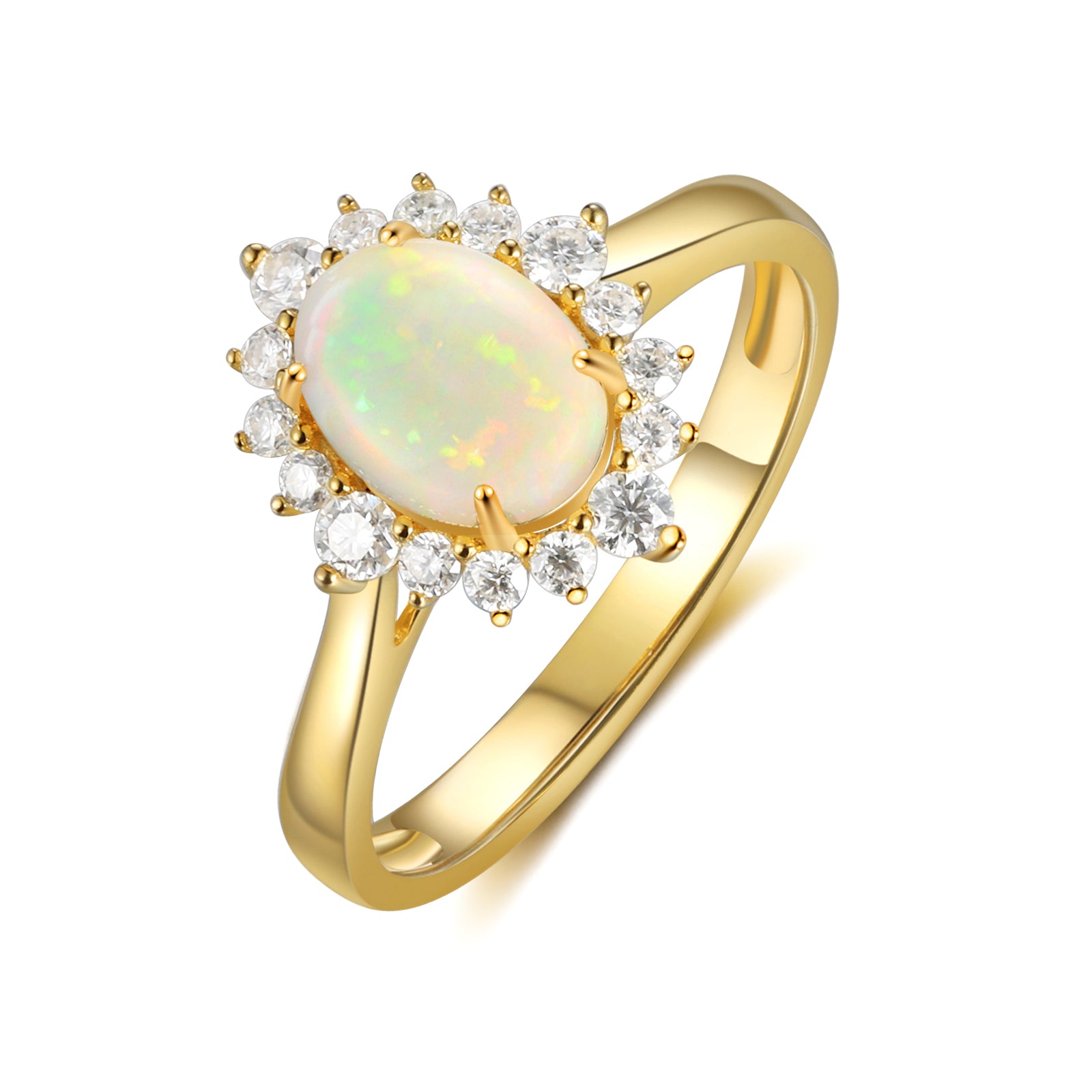 K Gold Natural Opal Ring - iYdr