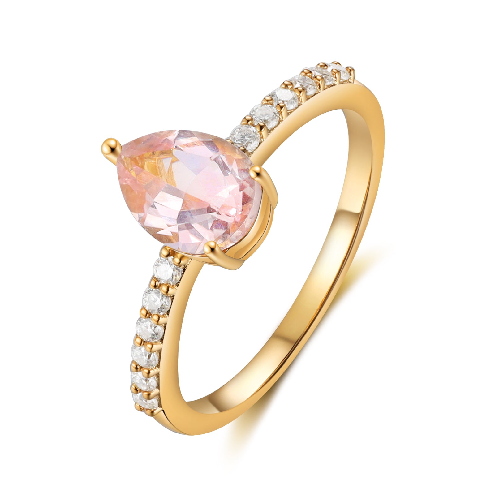 K Gold Natural Morganite Ring - iYdr