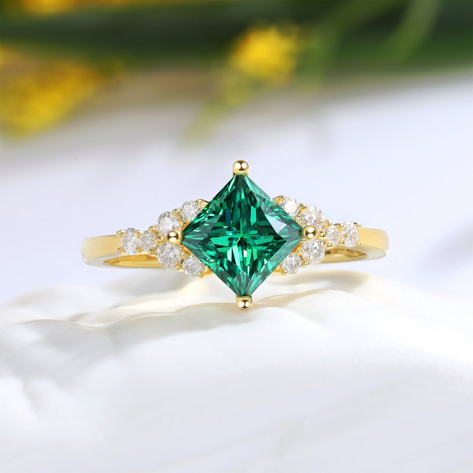 K Gold Natural Gemstone Ring - iYdr