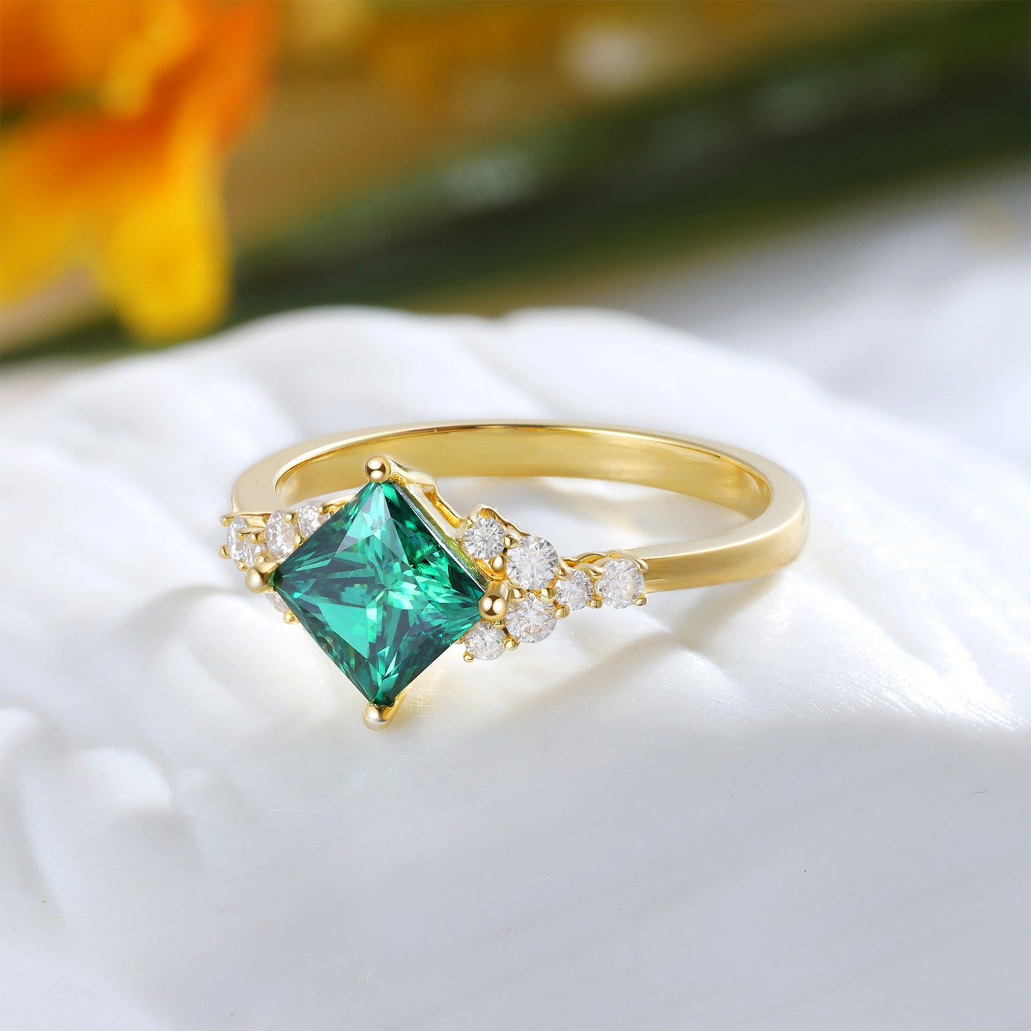 K Gold Natural Gemstone Ring - iYdr