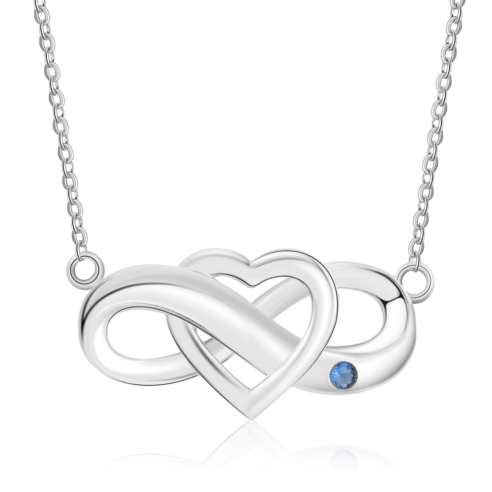 Custom Birthstone Infinity Necklace - iYdr