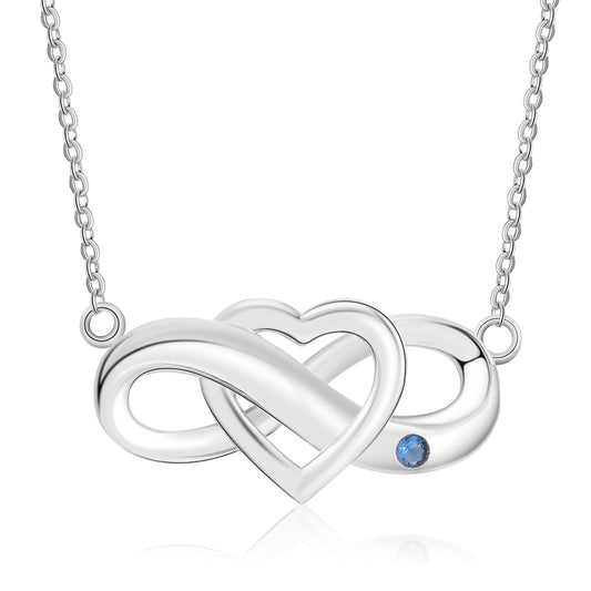 Custom Birthstone Infinity Necklace - iYdr