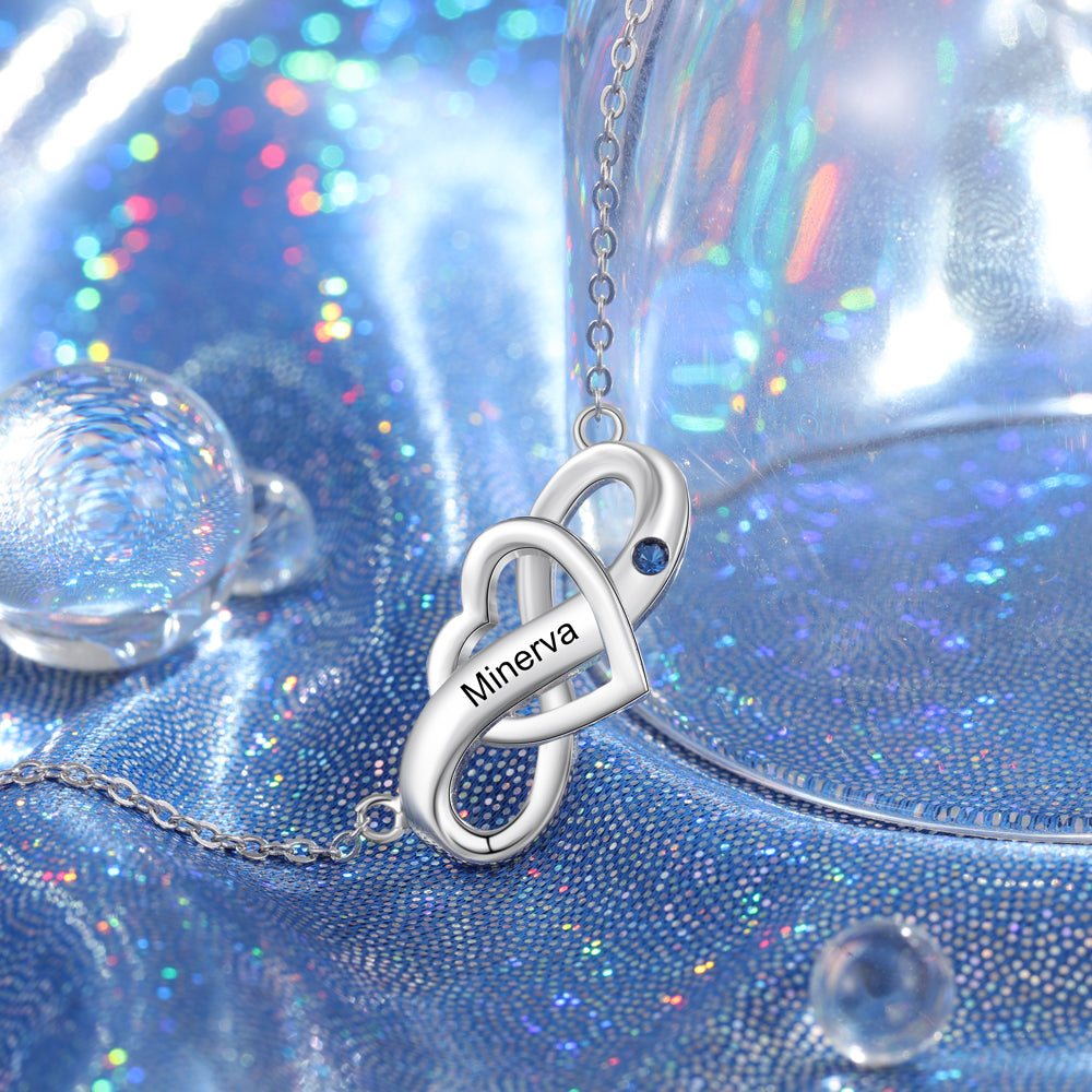 Custom Birthstone Infinity Necklace - iYdr