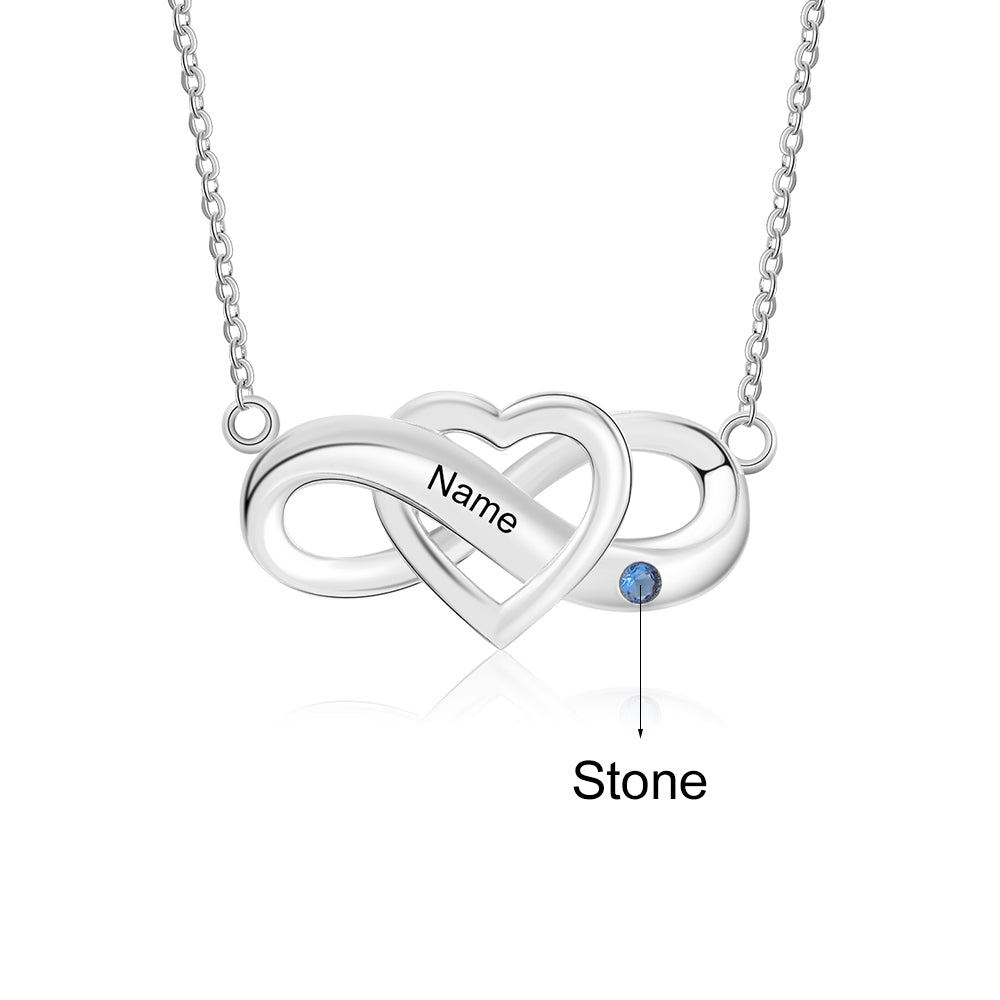 Custom Birthstone Infinity Necklace - iYdr