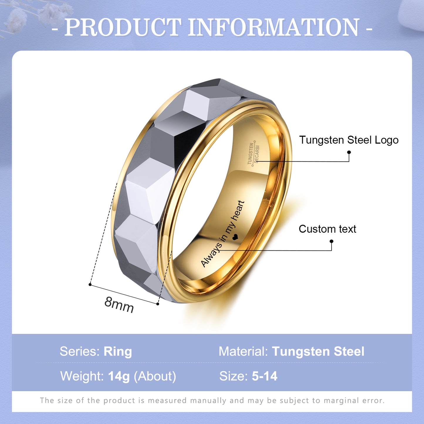 Custom Tungsten Steel Ring
