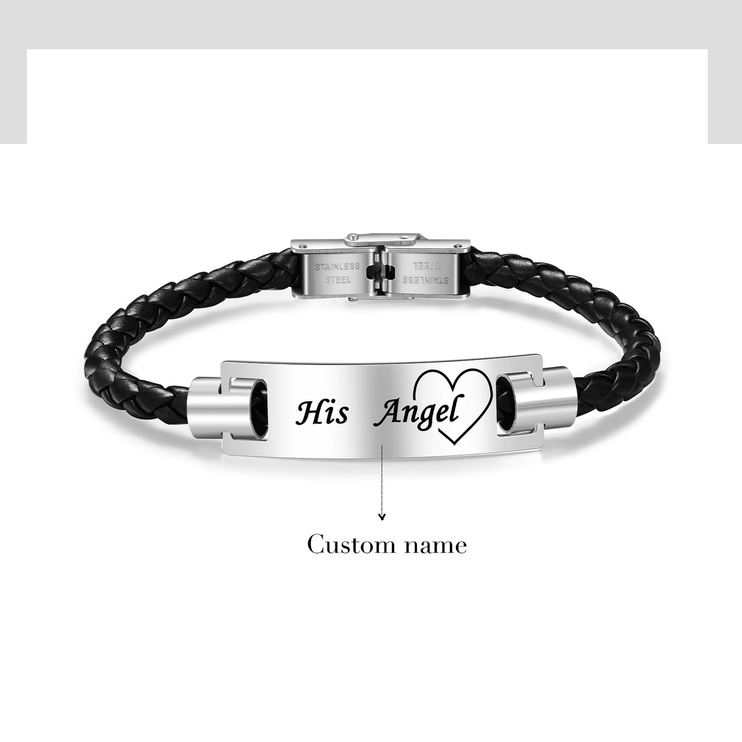 Custom Name Leather Bracelet