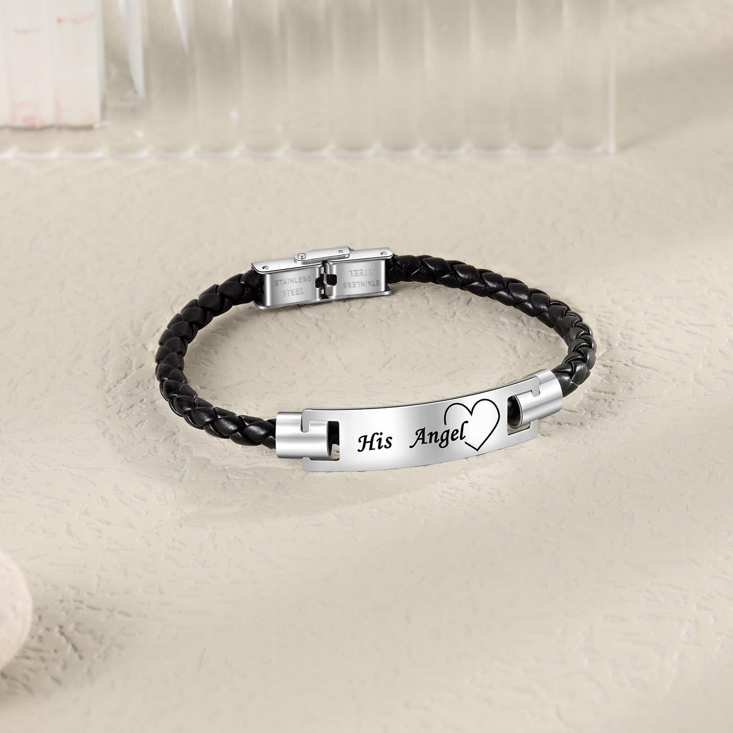 Custom Name Leather Bracelet