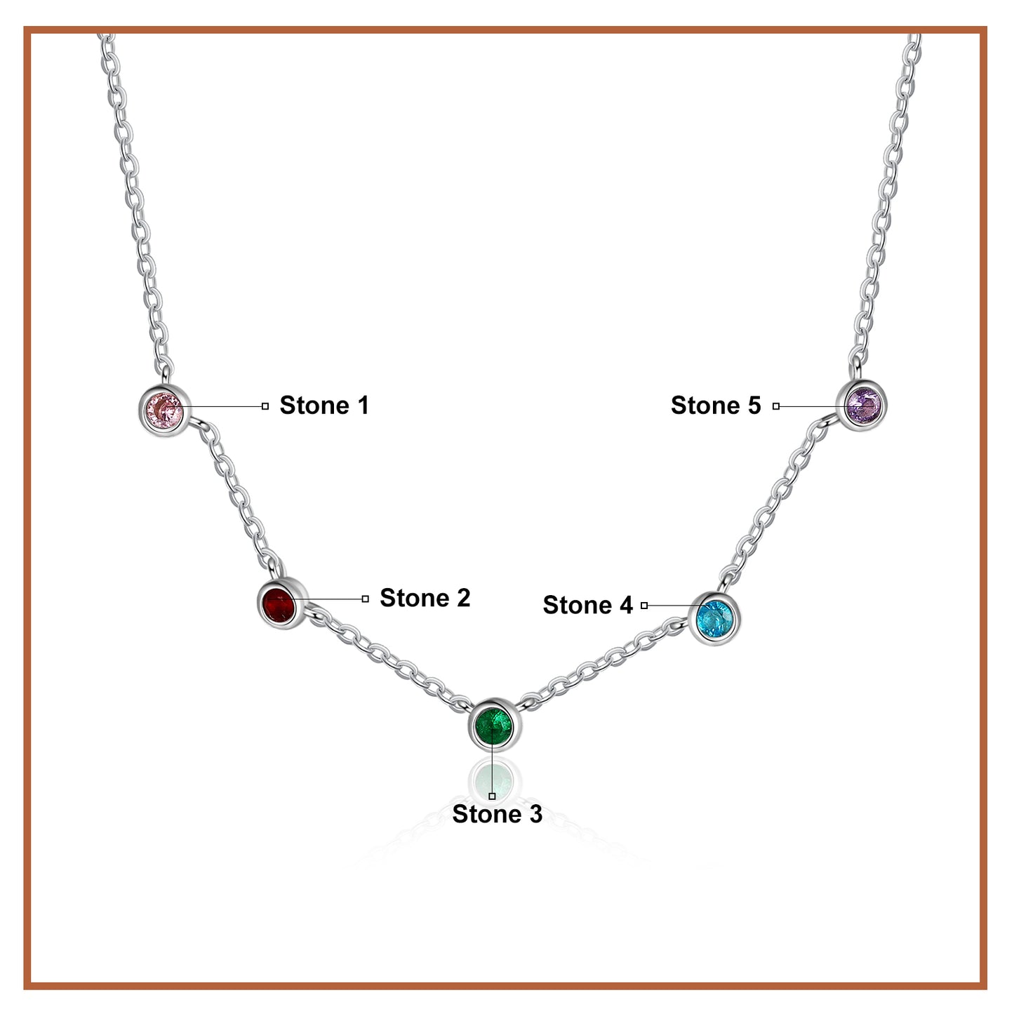 Custom Birthstone Necklace - iYdr