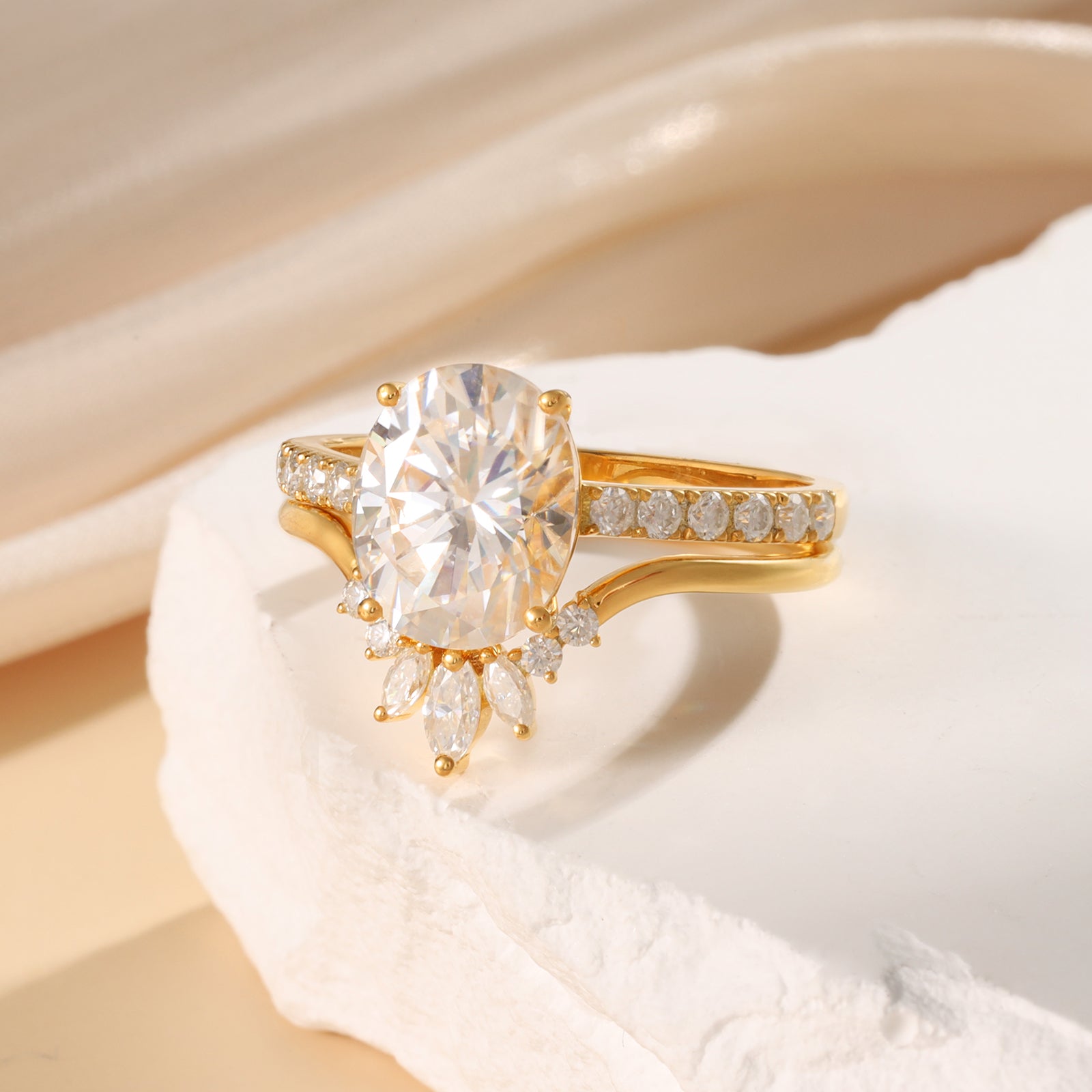 K Gold Moissanite Ring - iYdr