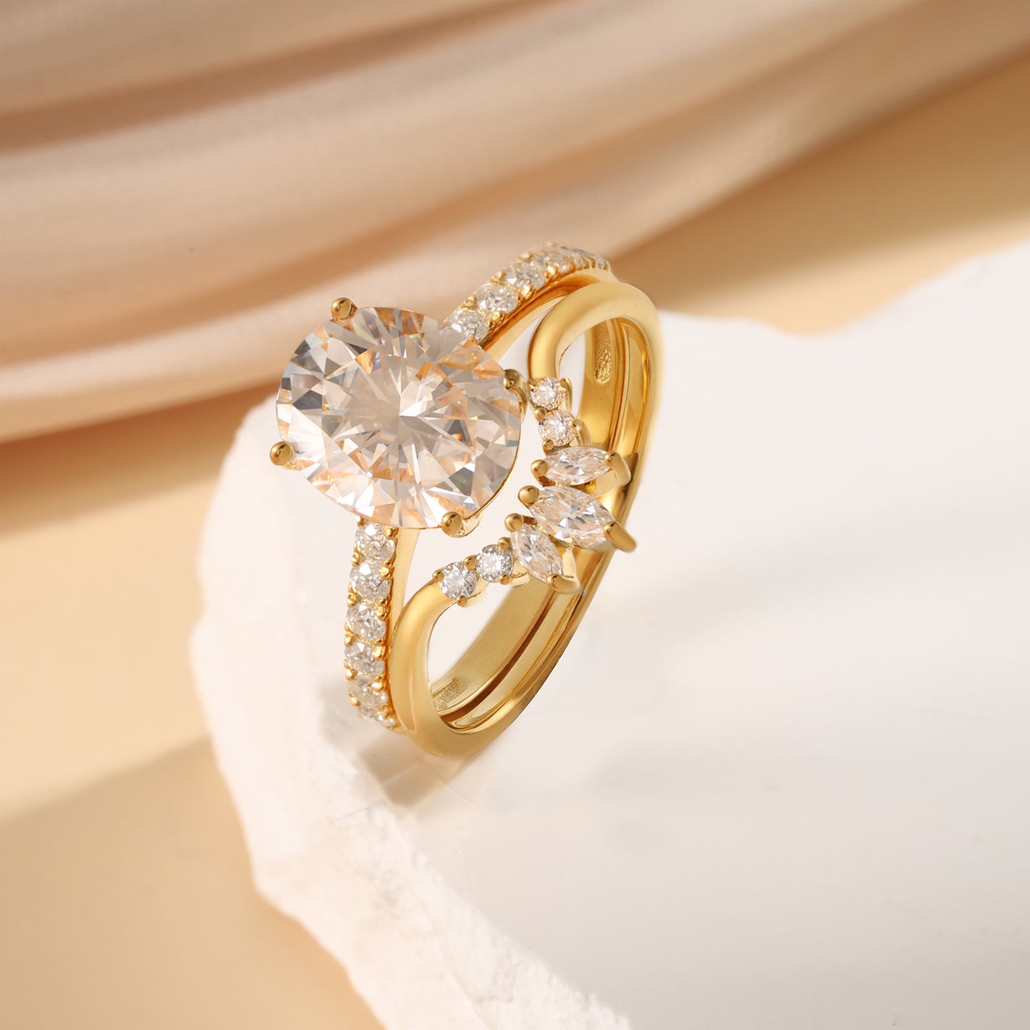 K Gold Moissanite Ring - iYdr