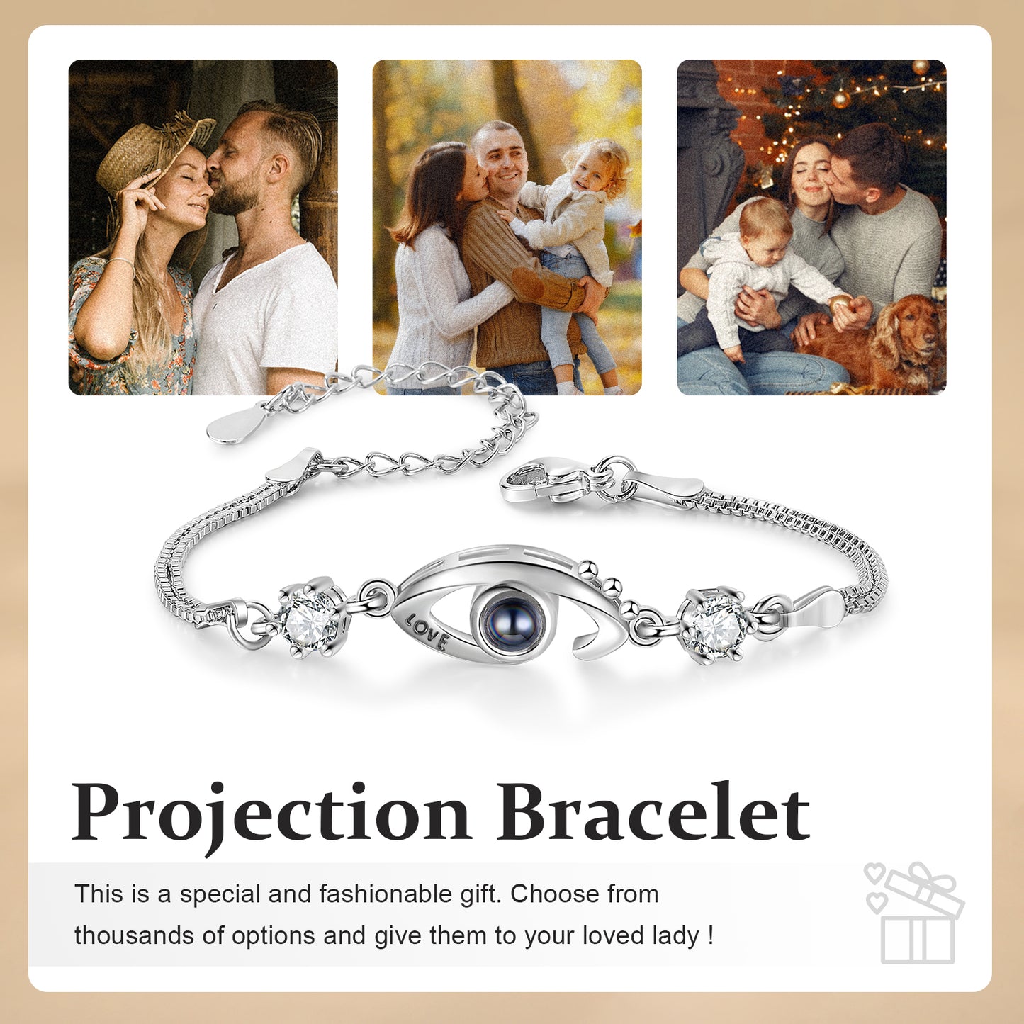 Custom Photo Projection Bracelet