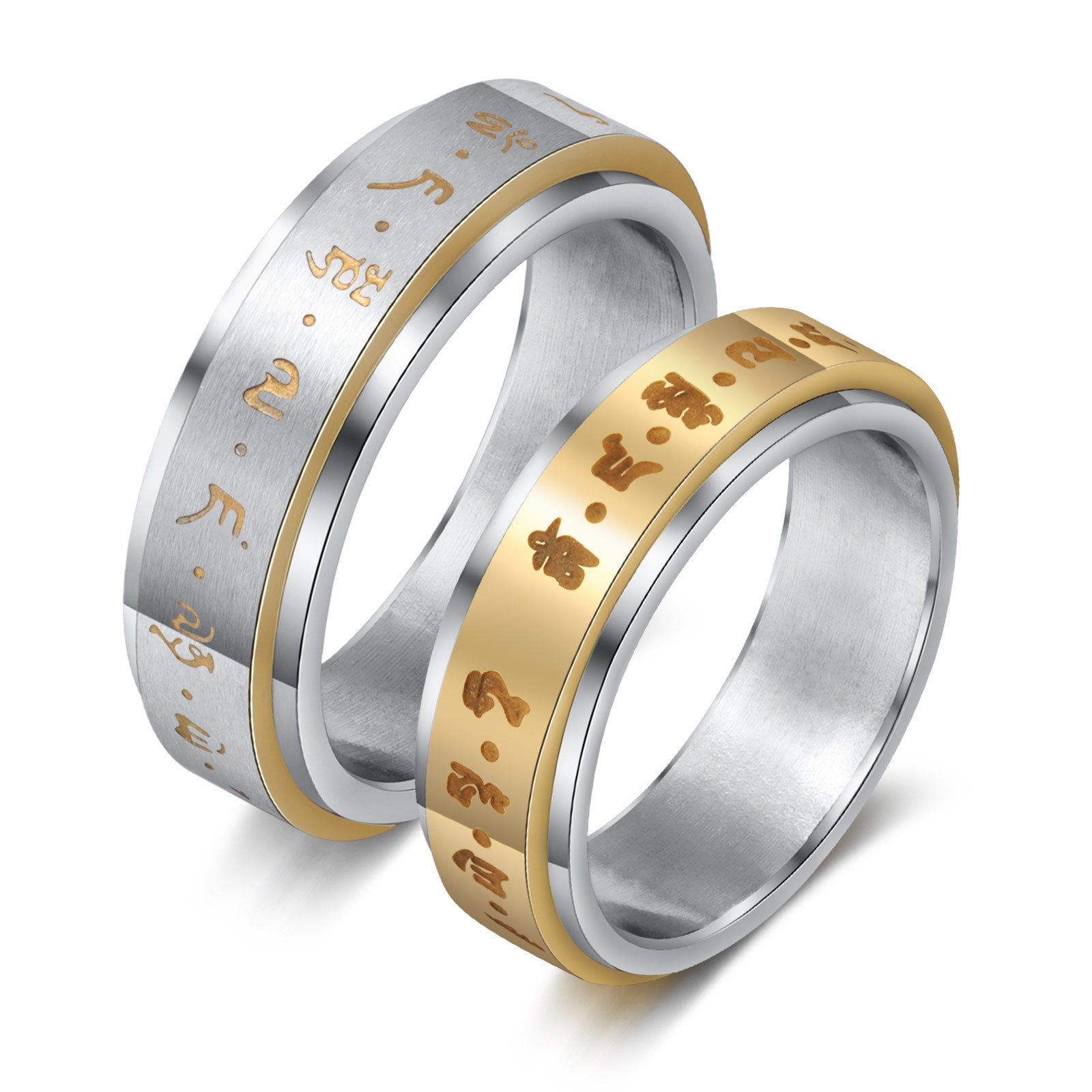 Custom Stainless Steel Couple Ring - iYdr