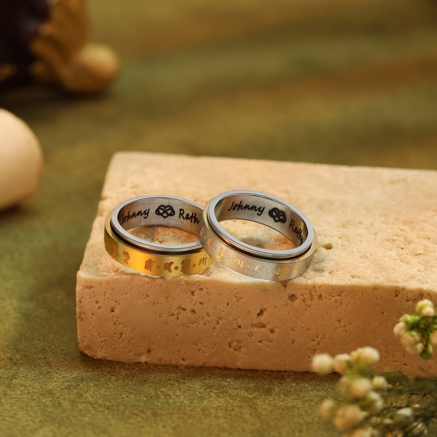 Custom Stainless Steel Couple Ring - iYdr