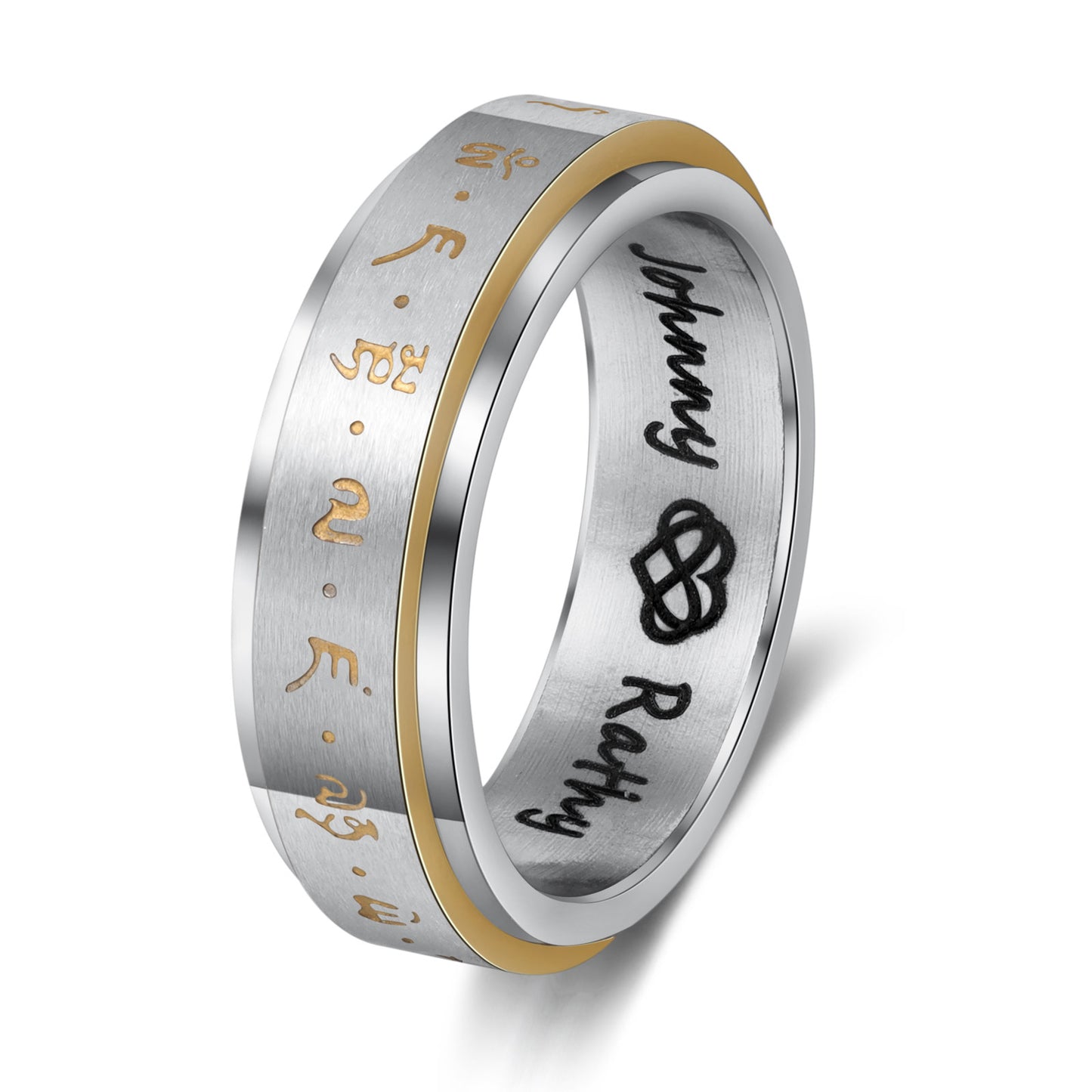 Custom Stainless Steel Couple Ring - iYdr