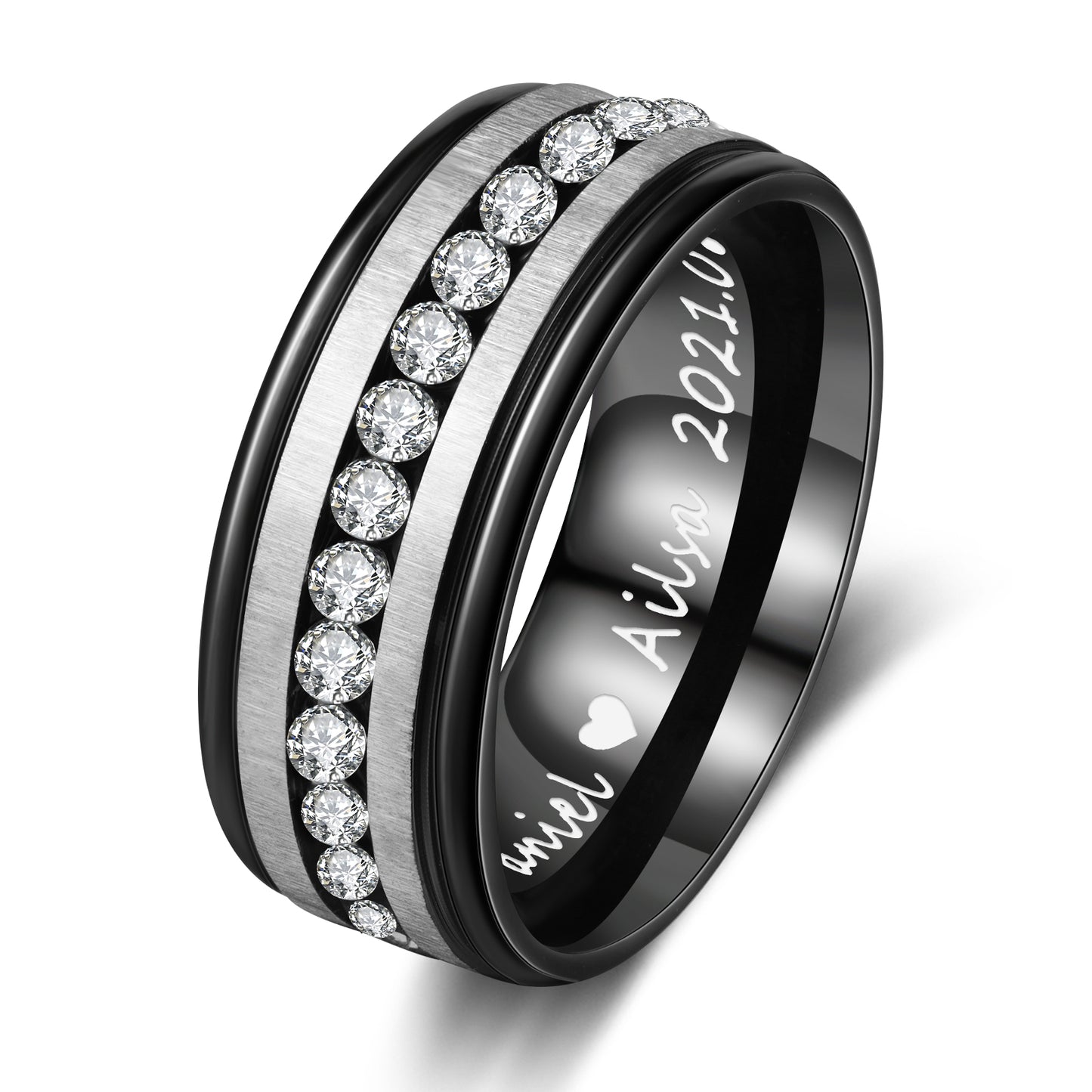 Custom Stainless Steel Couple Ring - iYdr