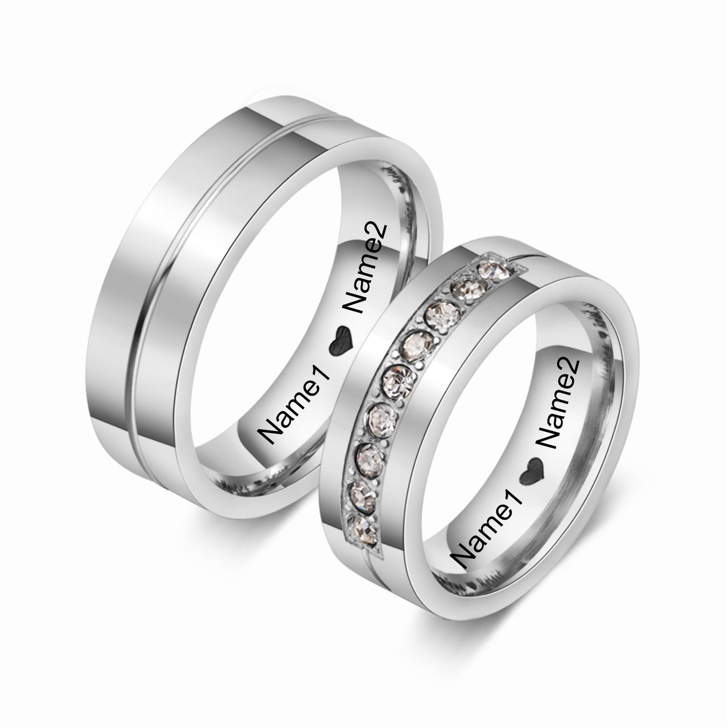 Custom Stainless Steel Couple Ring