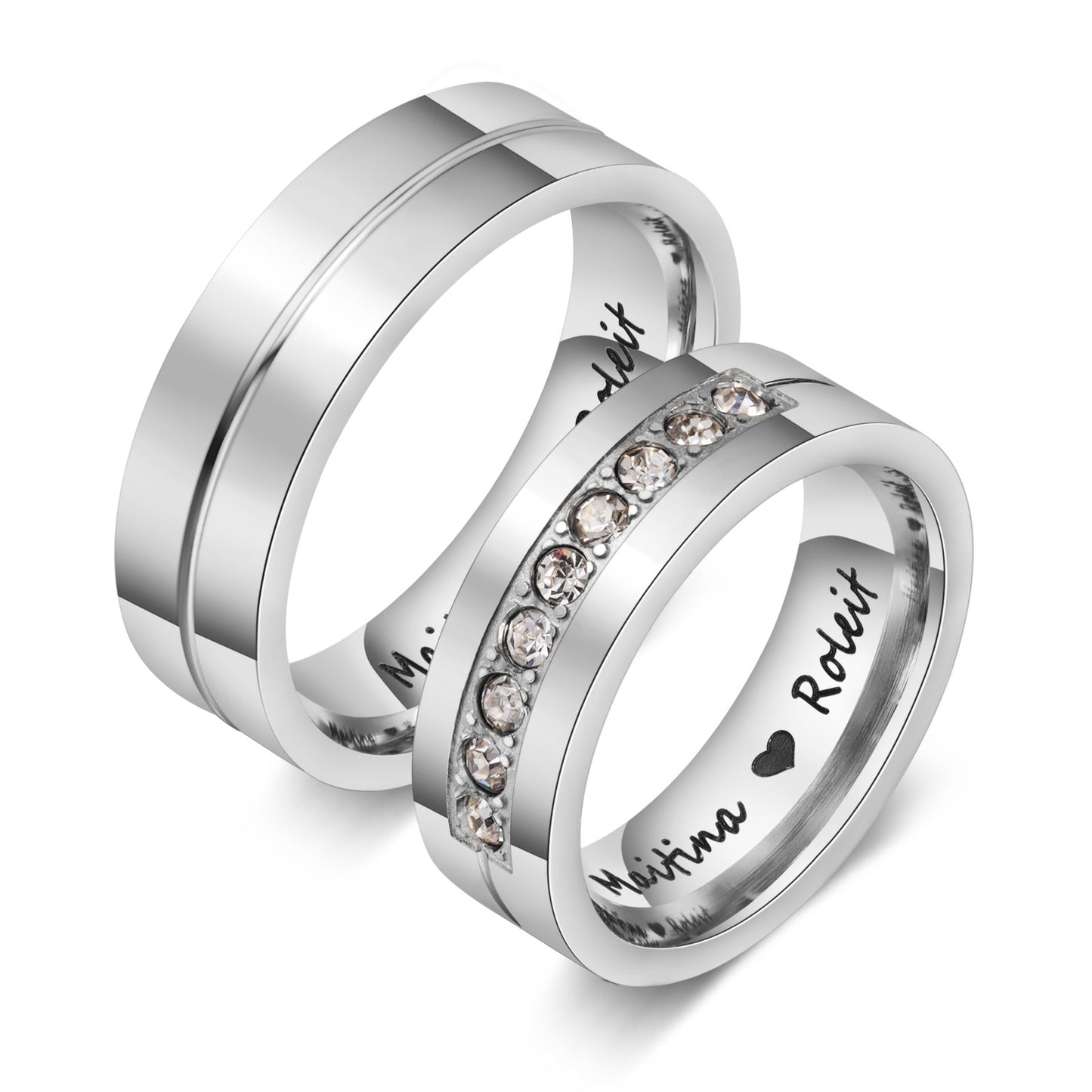 Custom Stainless Steel Couple Ring