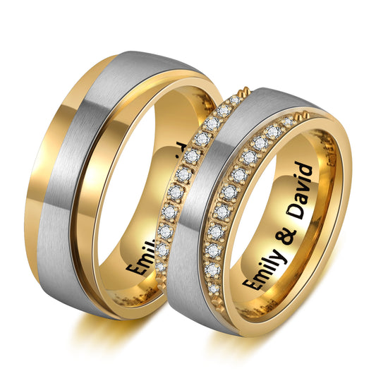Custom Name Couple Ring