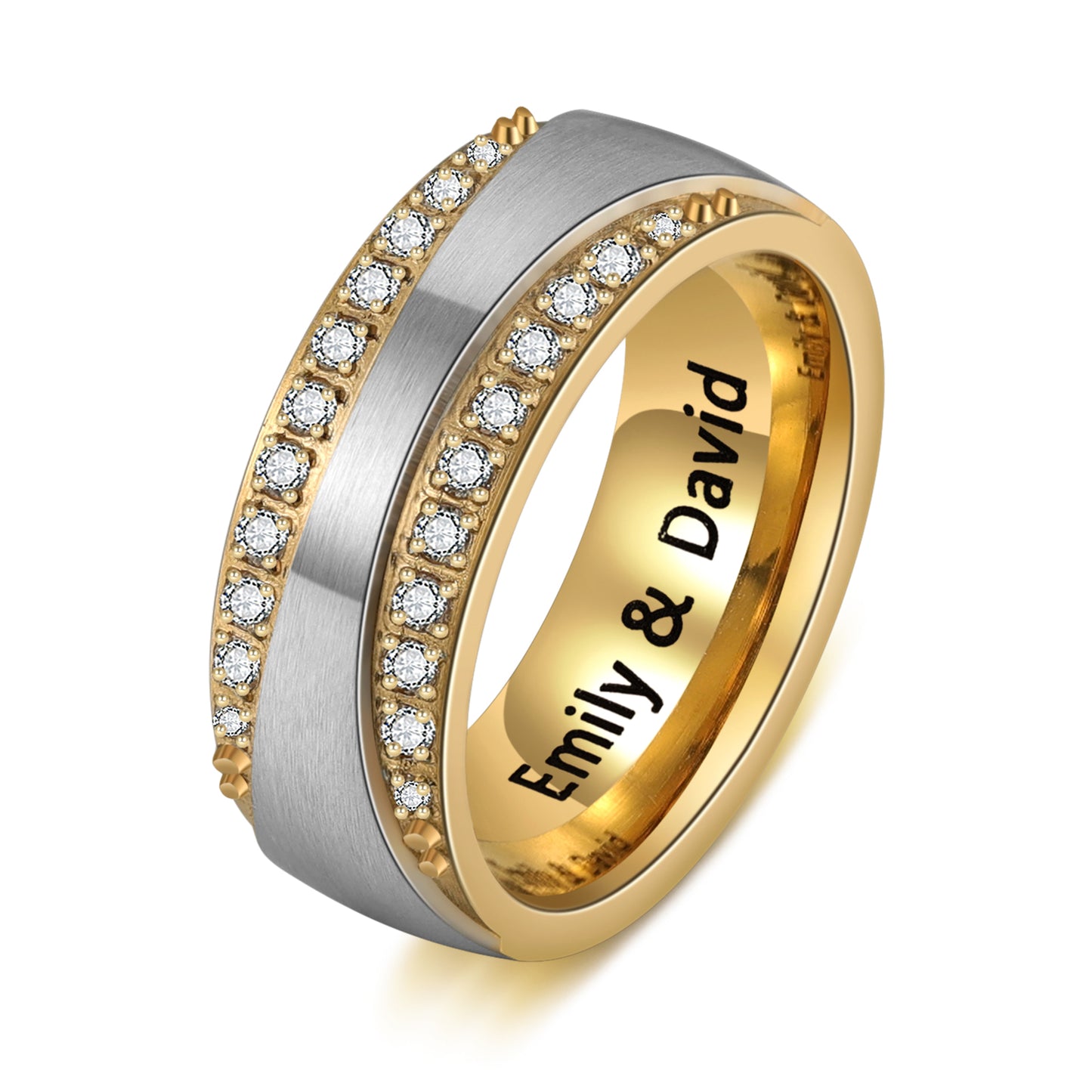 Custom Name Couple Ring