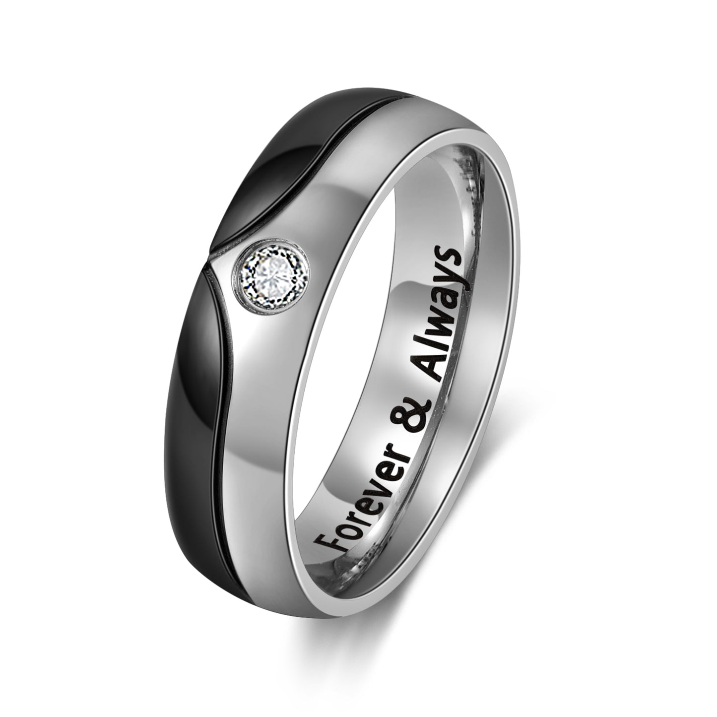 Custom Stainless Steel Couple Ring