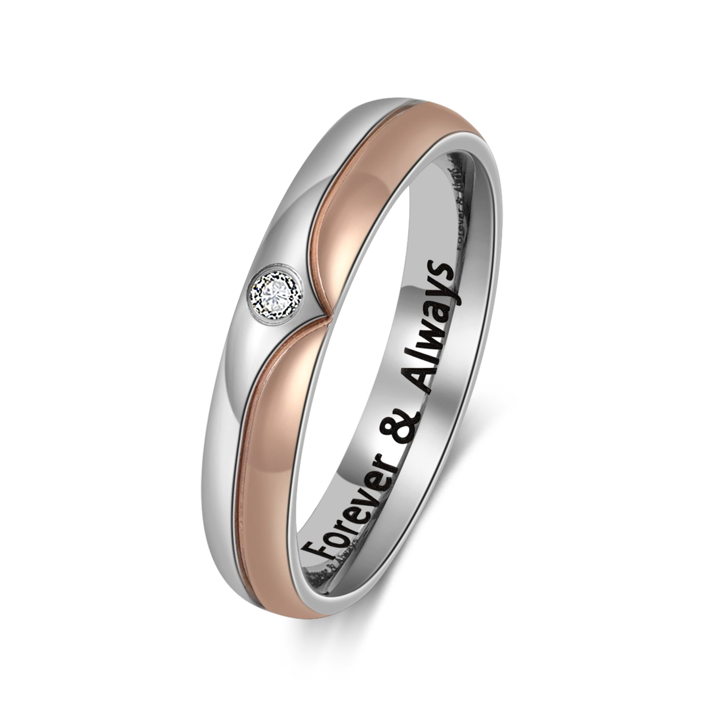 Custom Stainless Steel Couple Ring