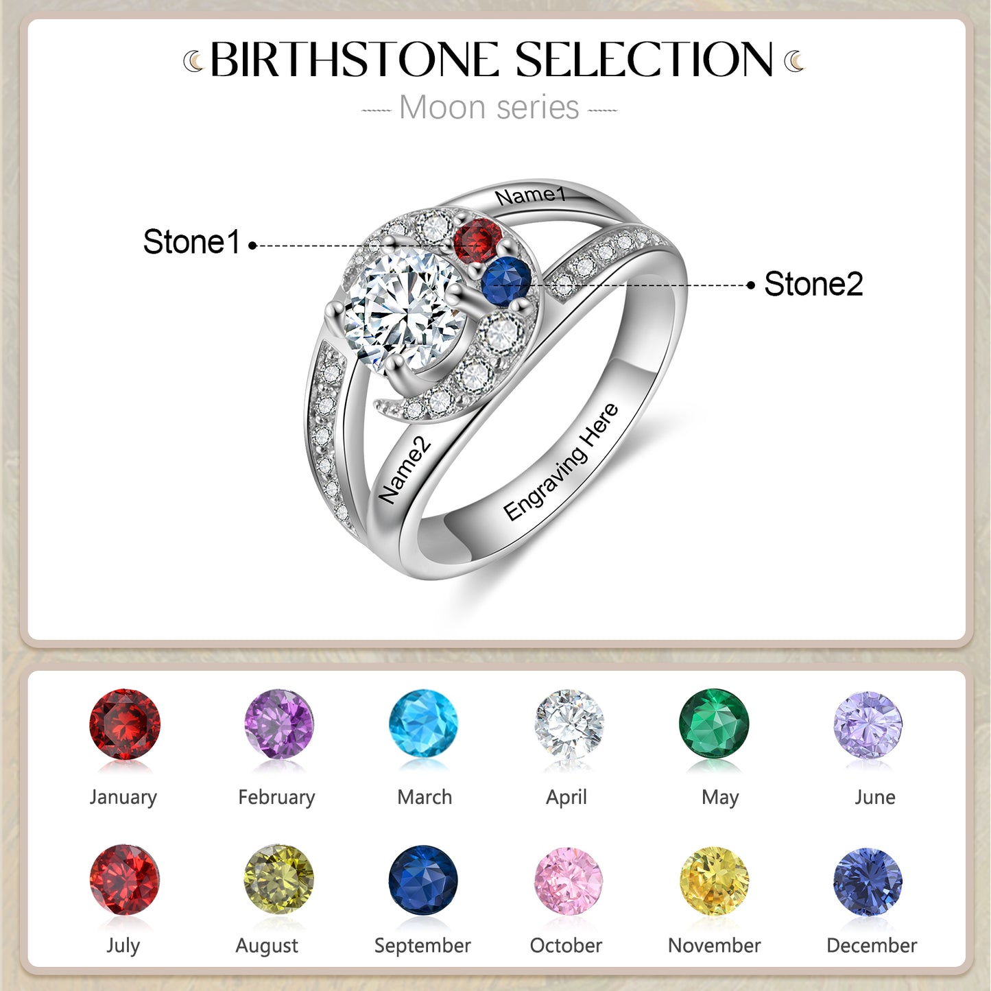 Custom Birthstone Ring