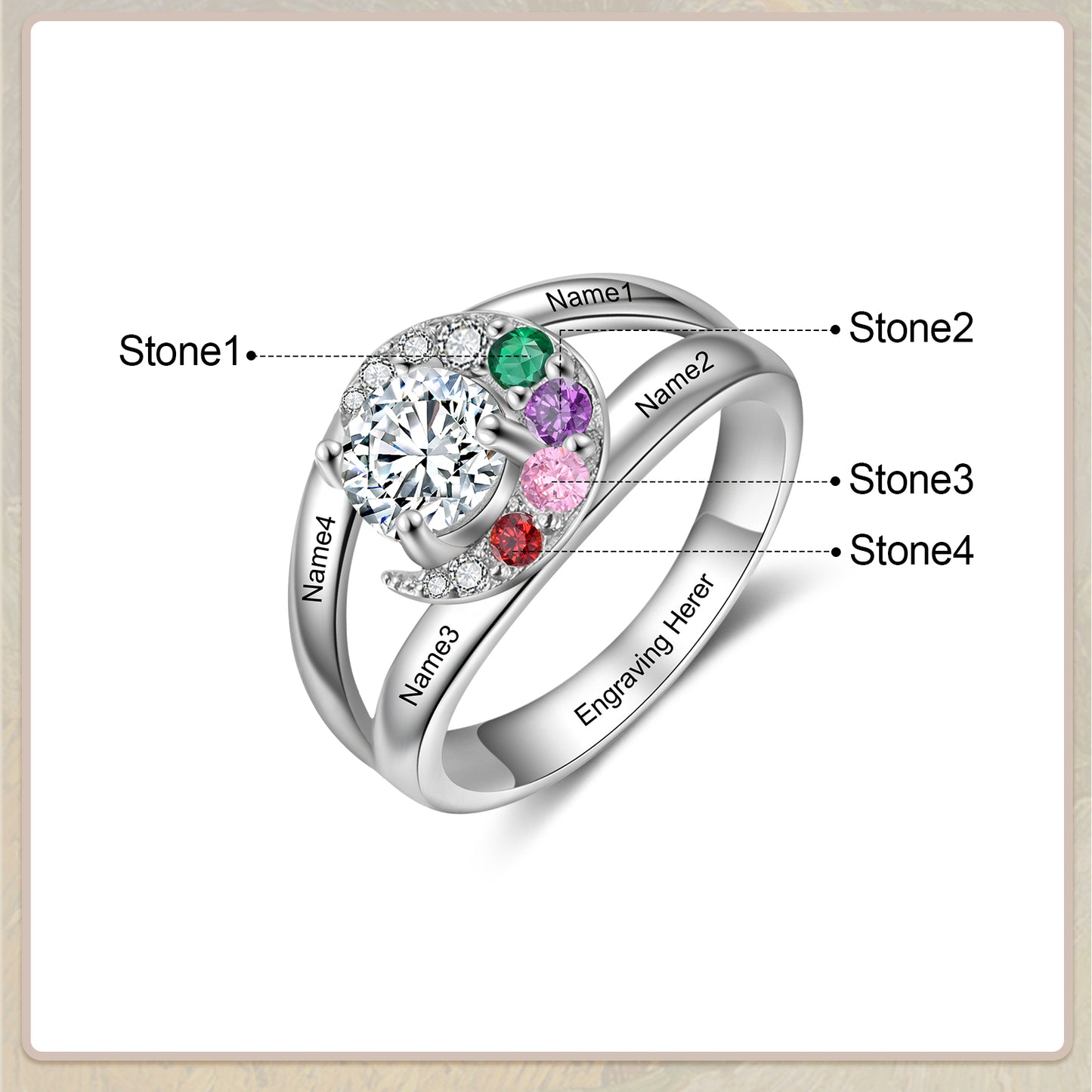 Custom Birthstone Ring