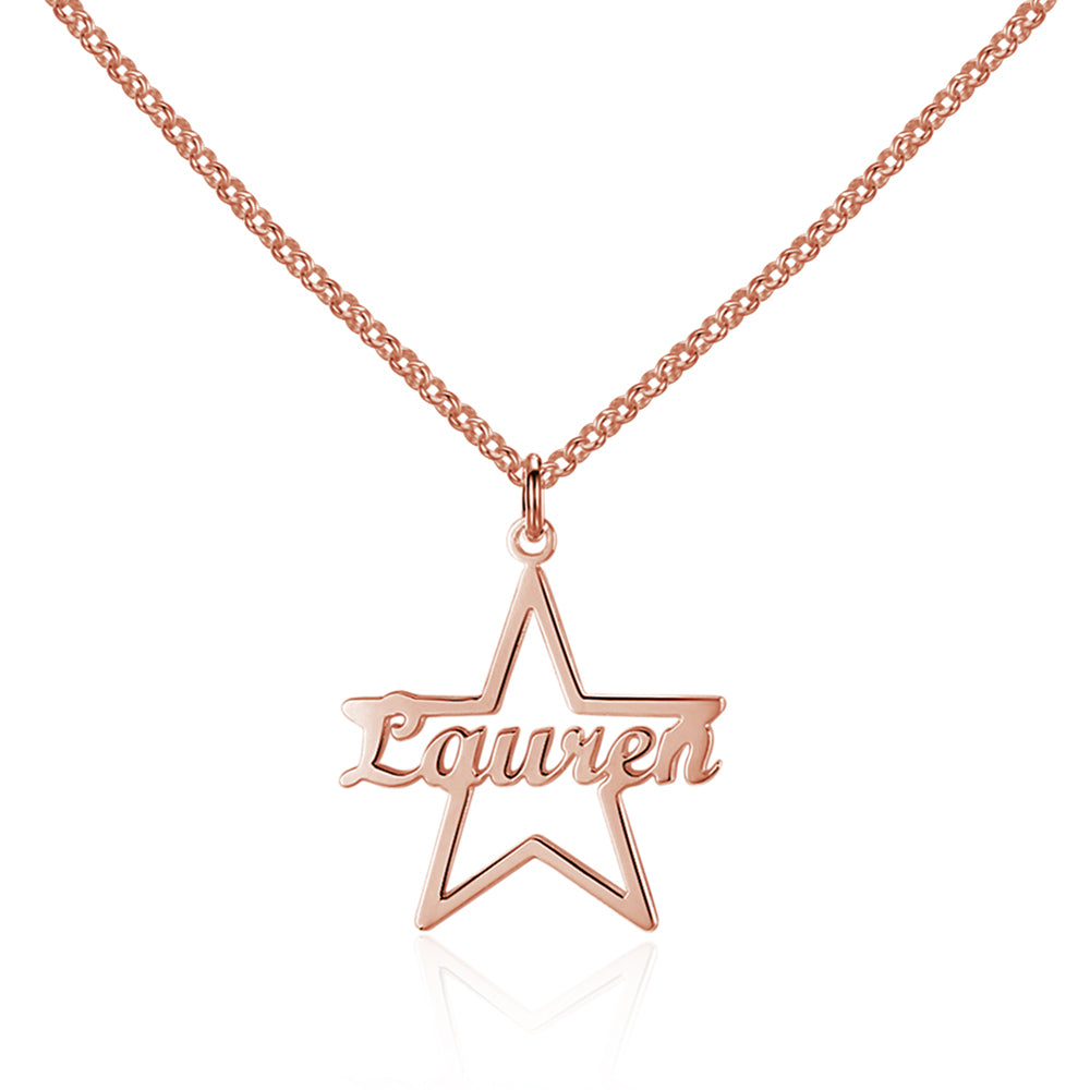 Custom Name Star Necklace