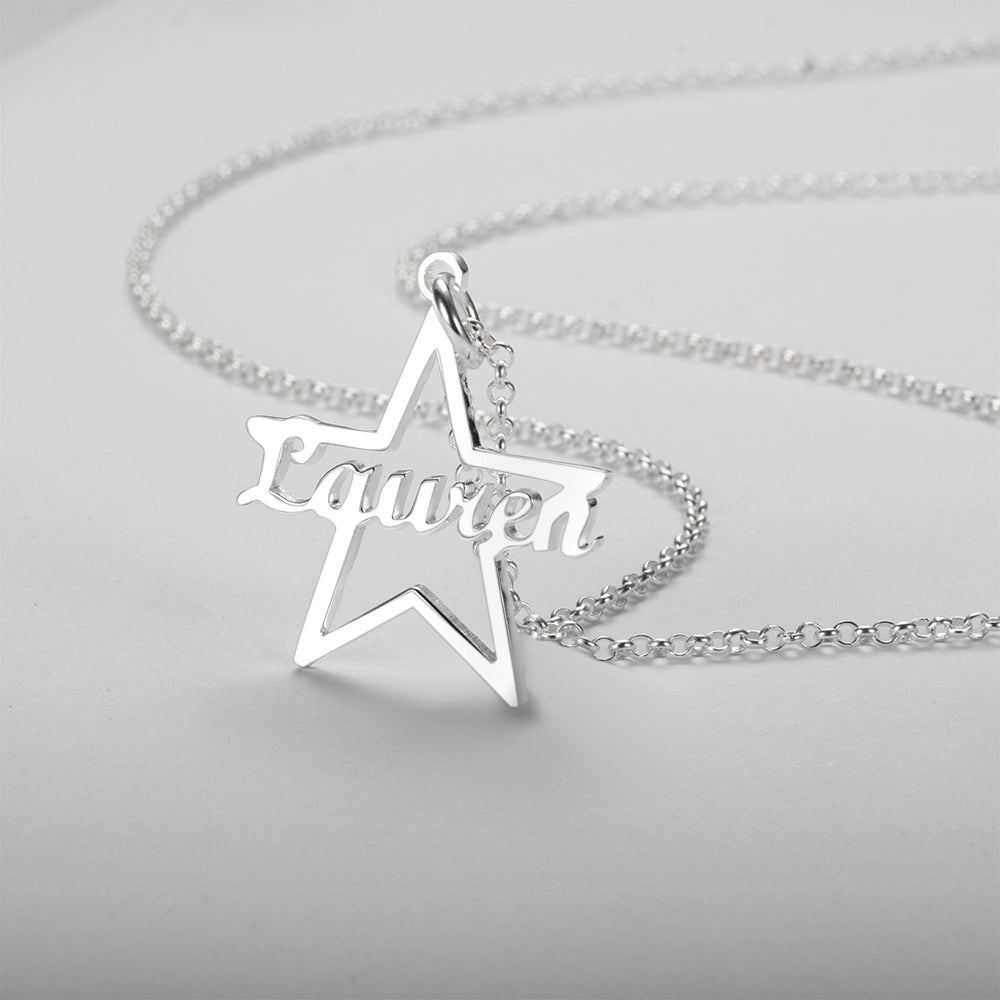 Custom Name Star Necklace