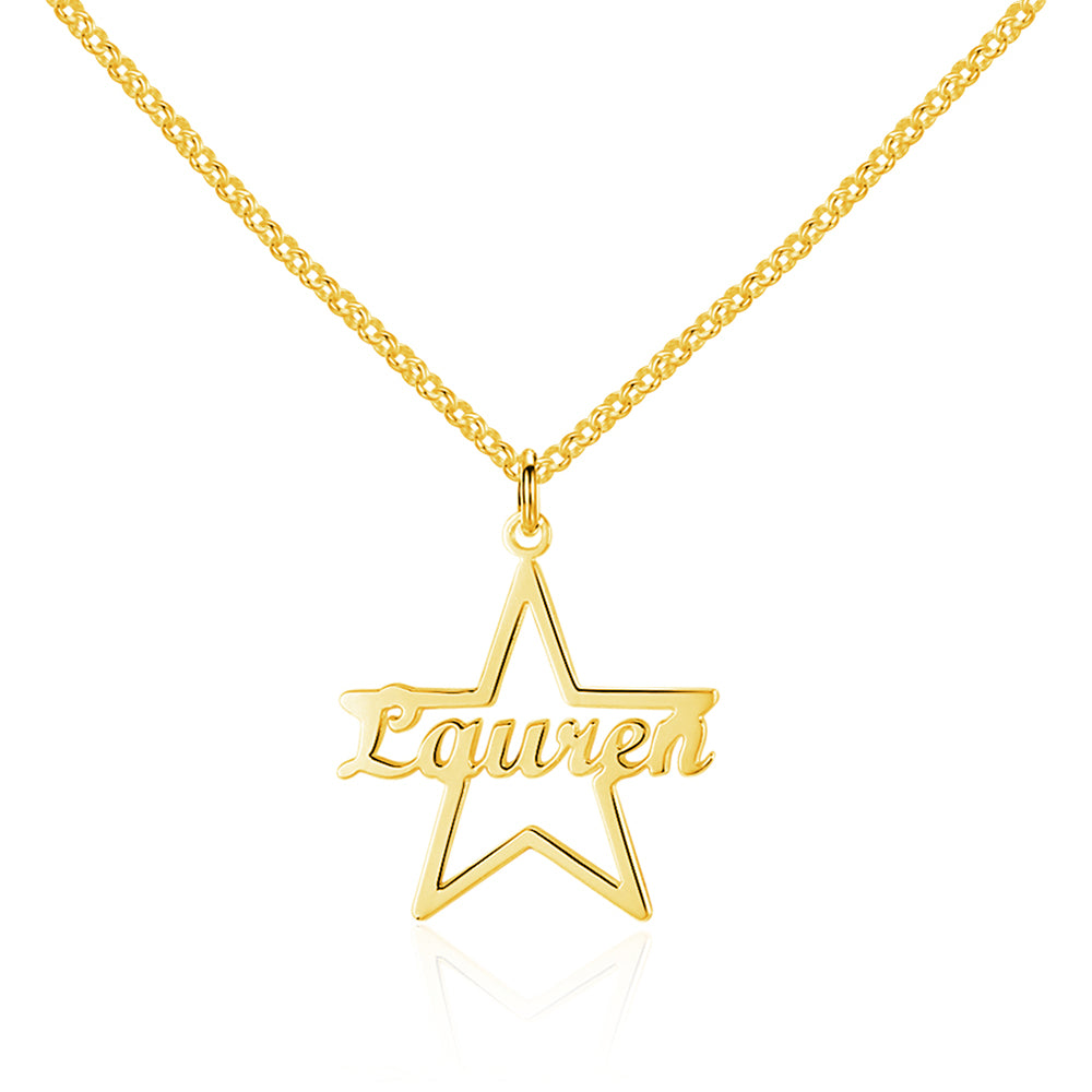 Custom Name Star Necklace