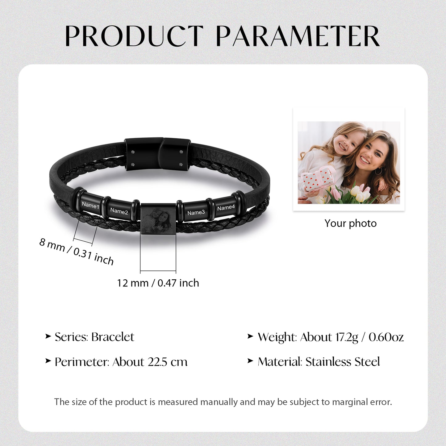 Custom Photo Stainless Steel Bracelet