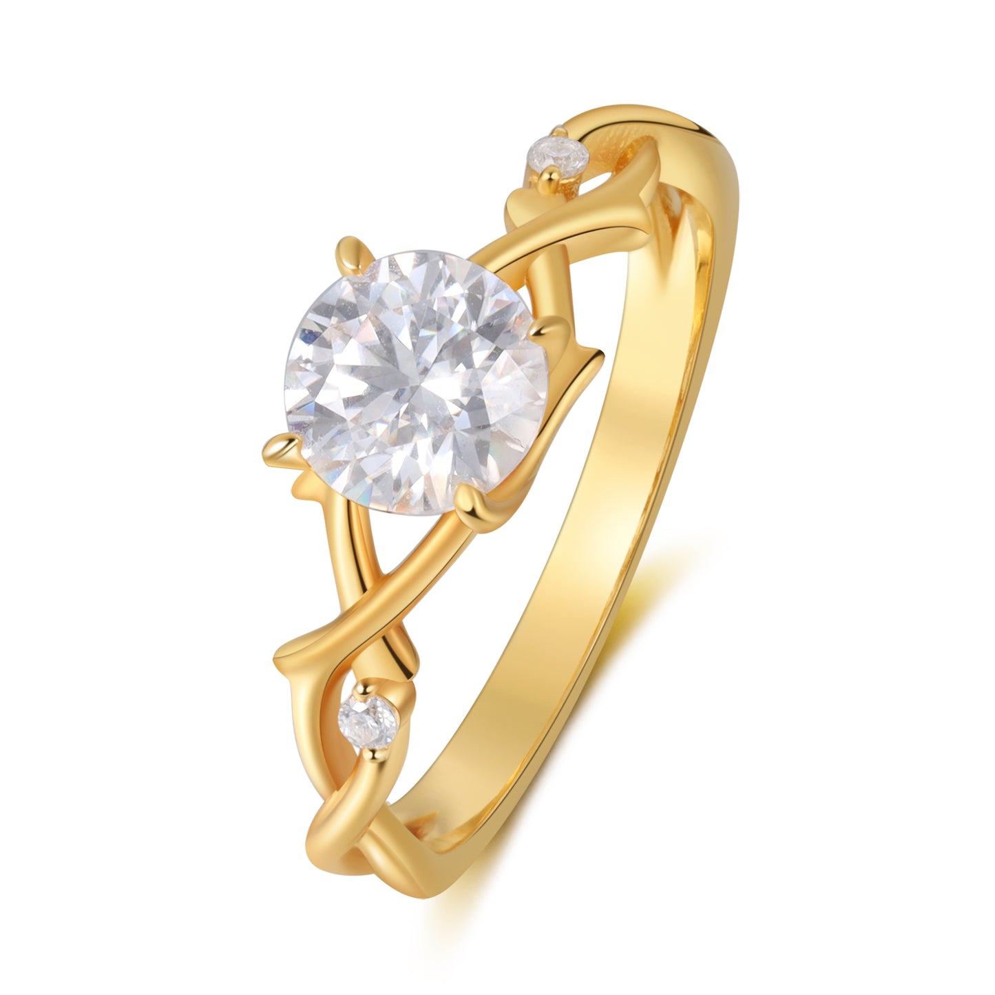 K Gold Natural Moissanite Ring