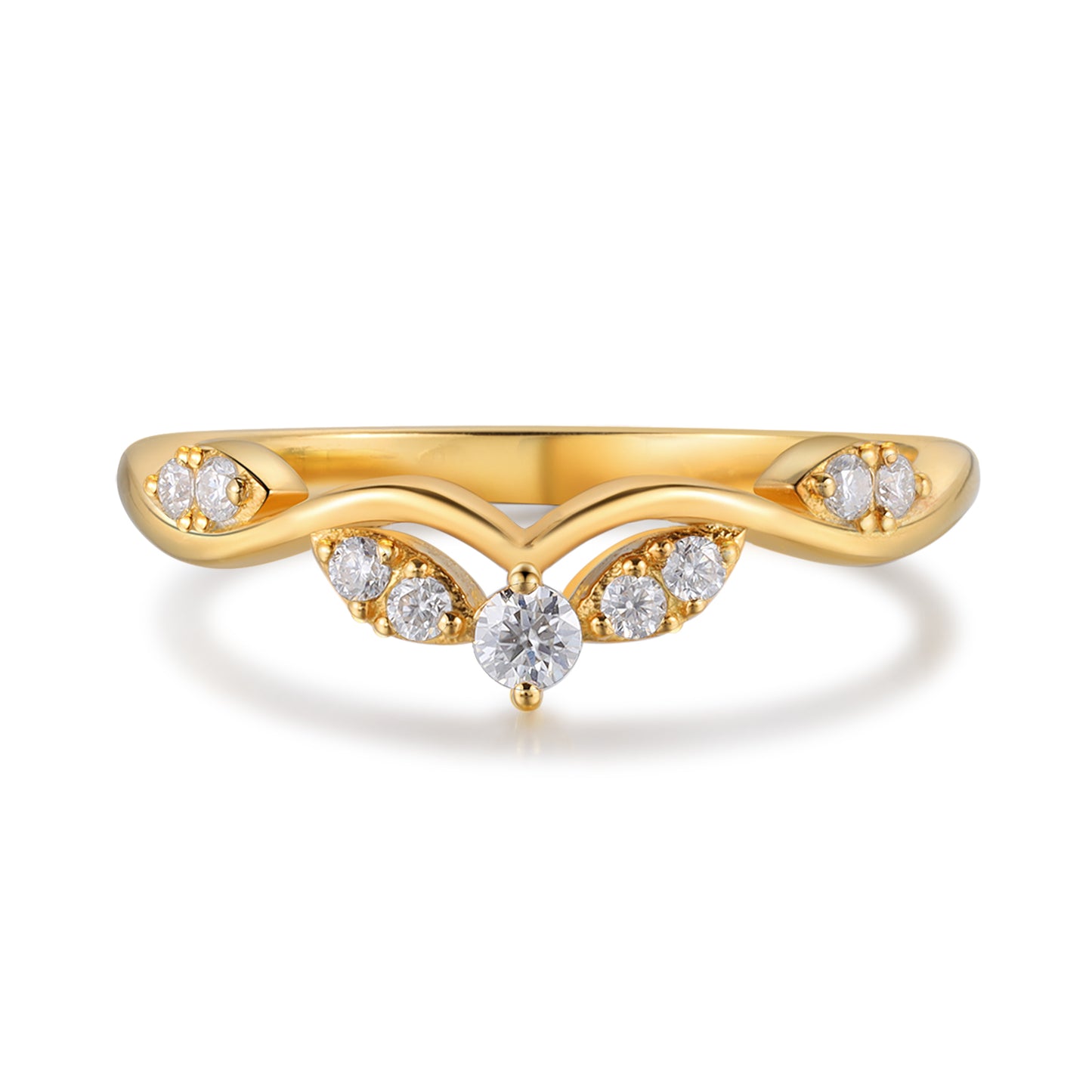 K Gold Natural Moissanite Ring