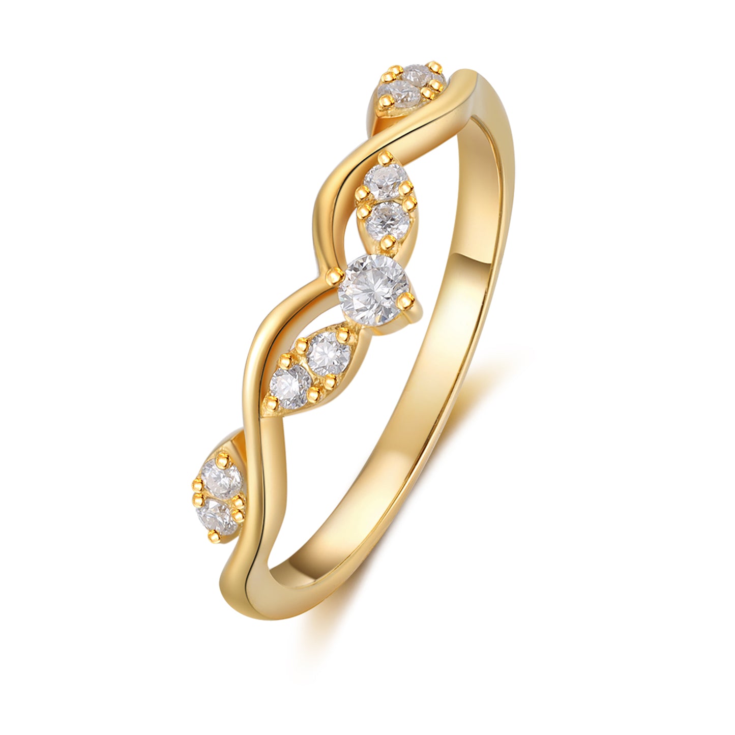 K Gold Natural Moissanite Ring