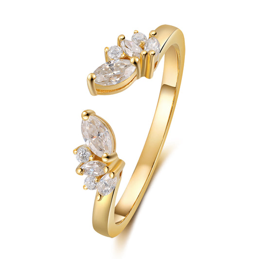 K Gold Natural Moissanite Ring