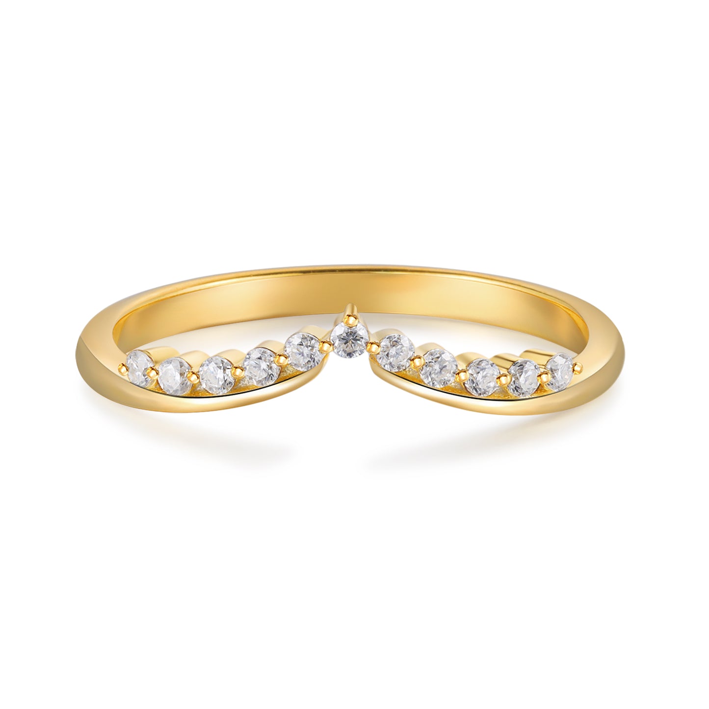 K Gold Natural Moissanite Ring