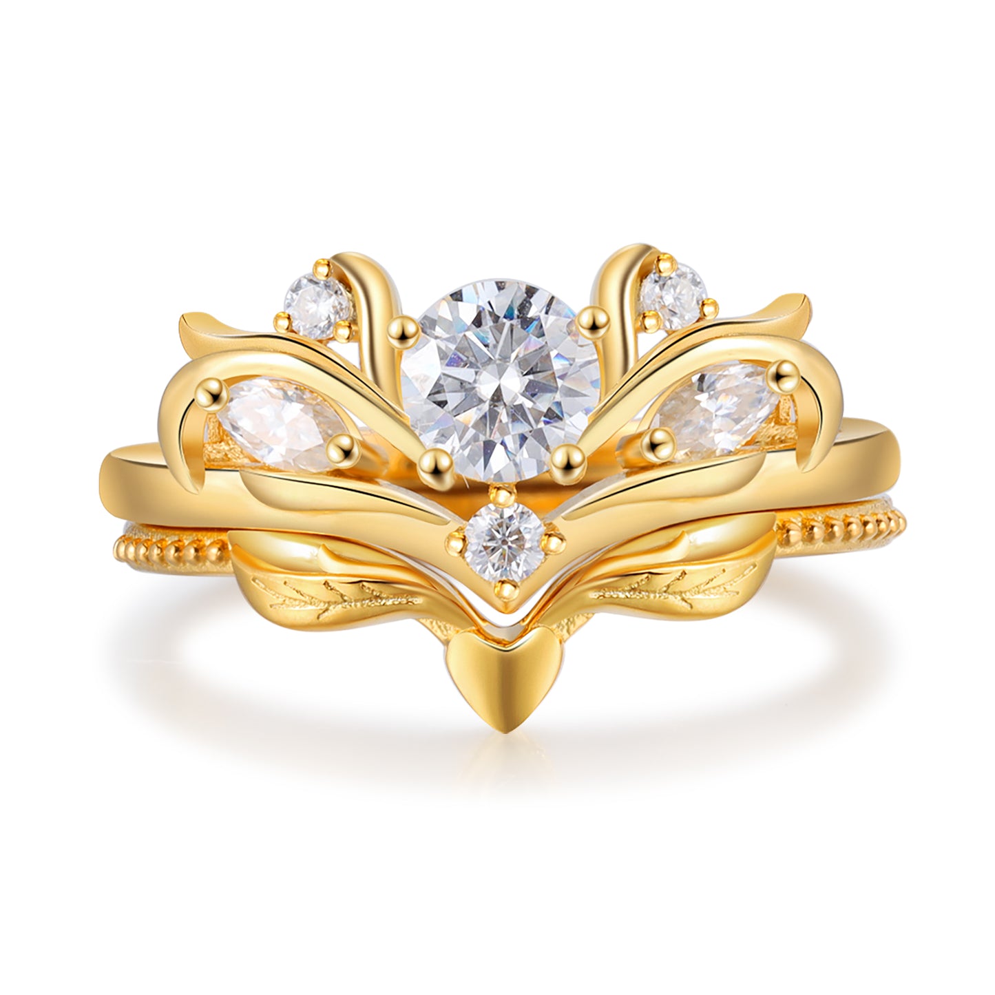 K Gold Natural Moissanite Ring