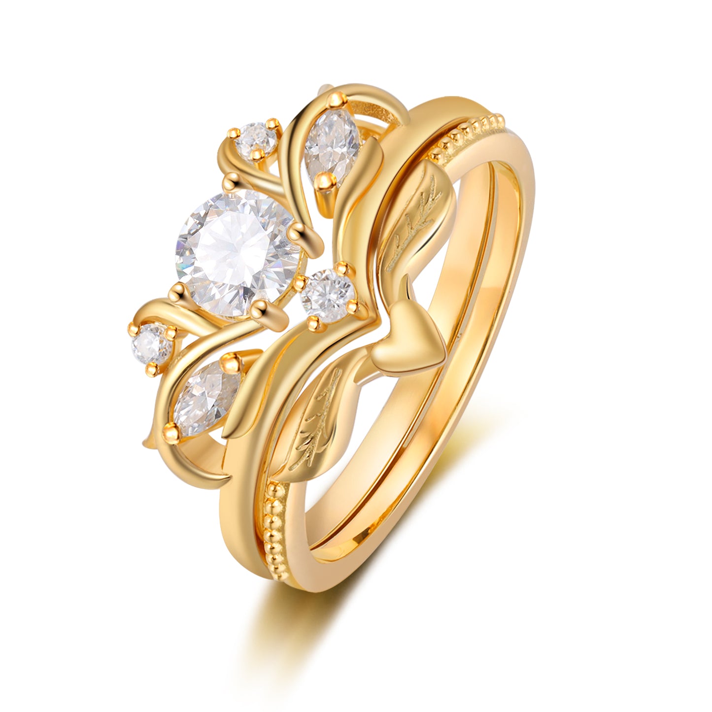 K Gold Natural Moissanite Ring