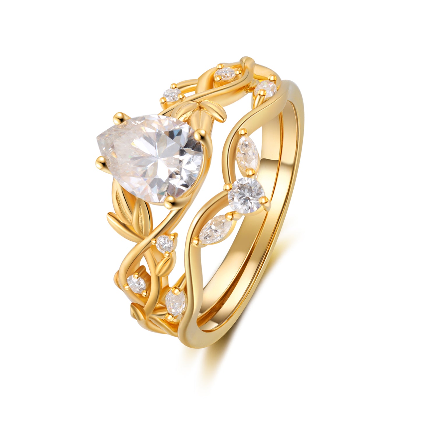 K Gold Natural Moissanite Ring